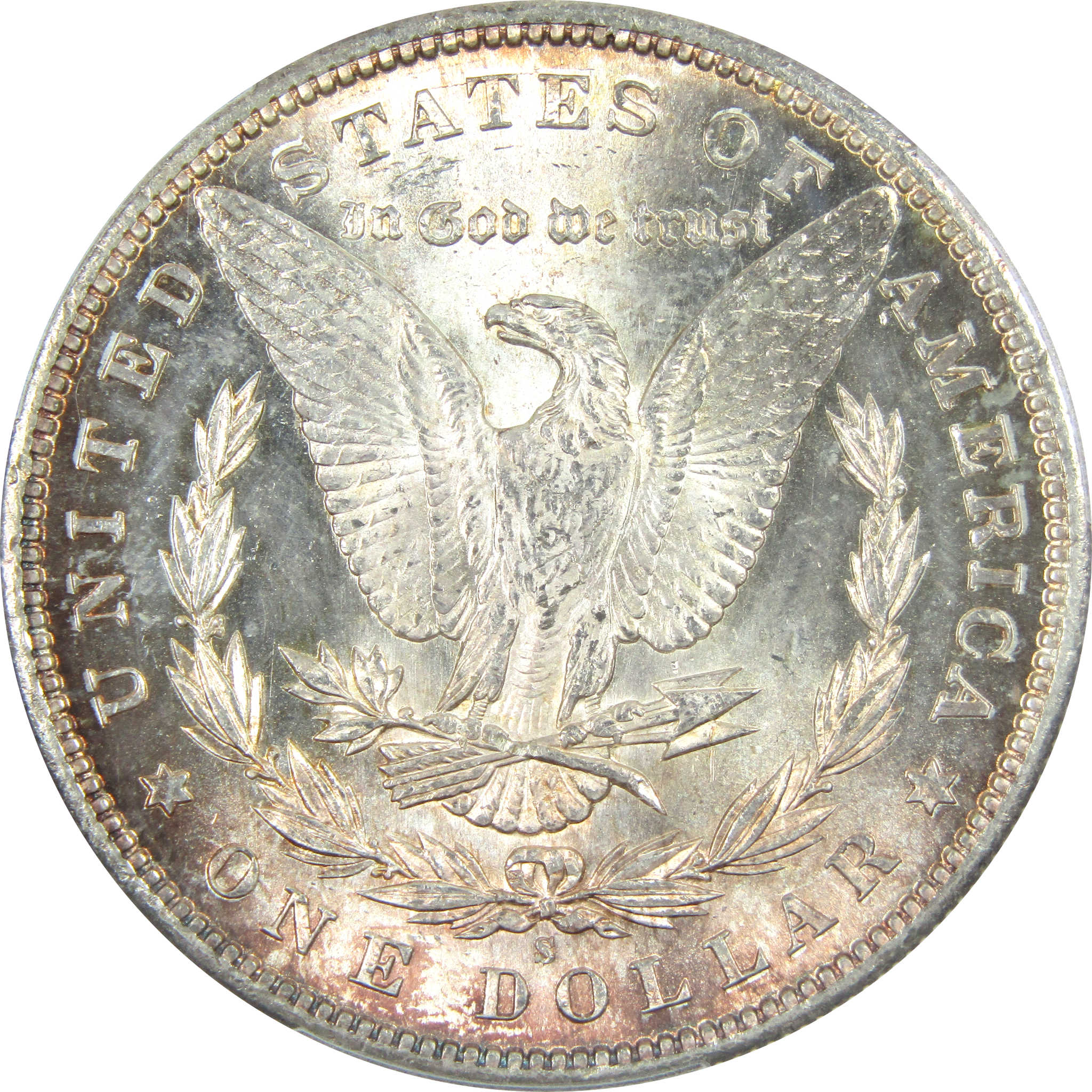 1889 S Morgan Dollar MS 63 PCGS Silver $1 Coin Toned SKU:I14280