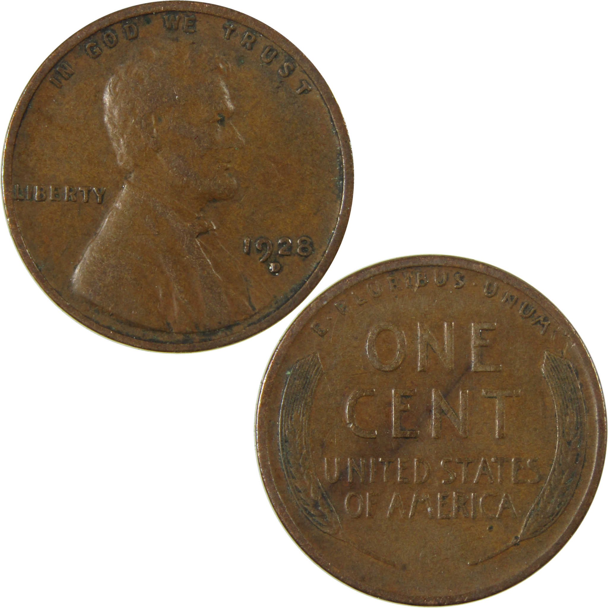 1928 D Lincoln Wheat Cent VF Very Fine Penny 1c Coin SKU:I27592