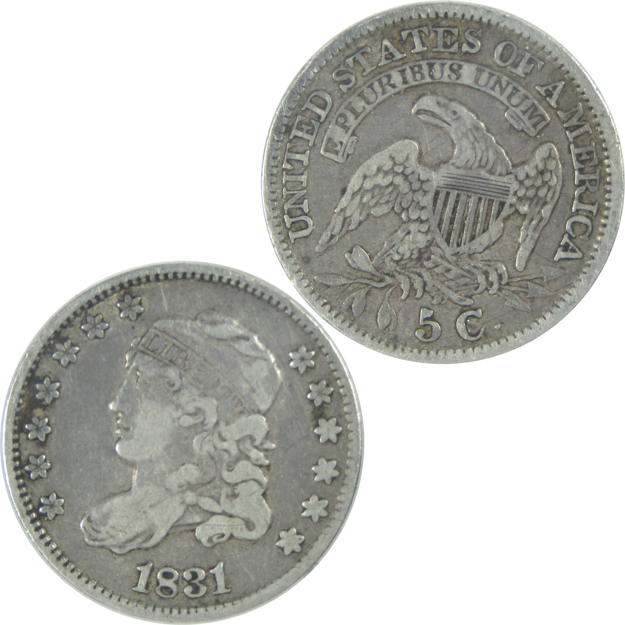 1831 Capped Bust Half Dime VF Very Fine Silver 5c Coin SKU:I16648