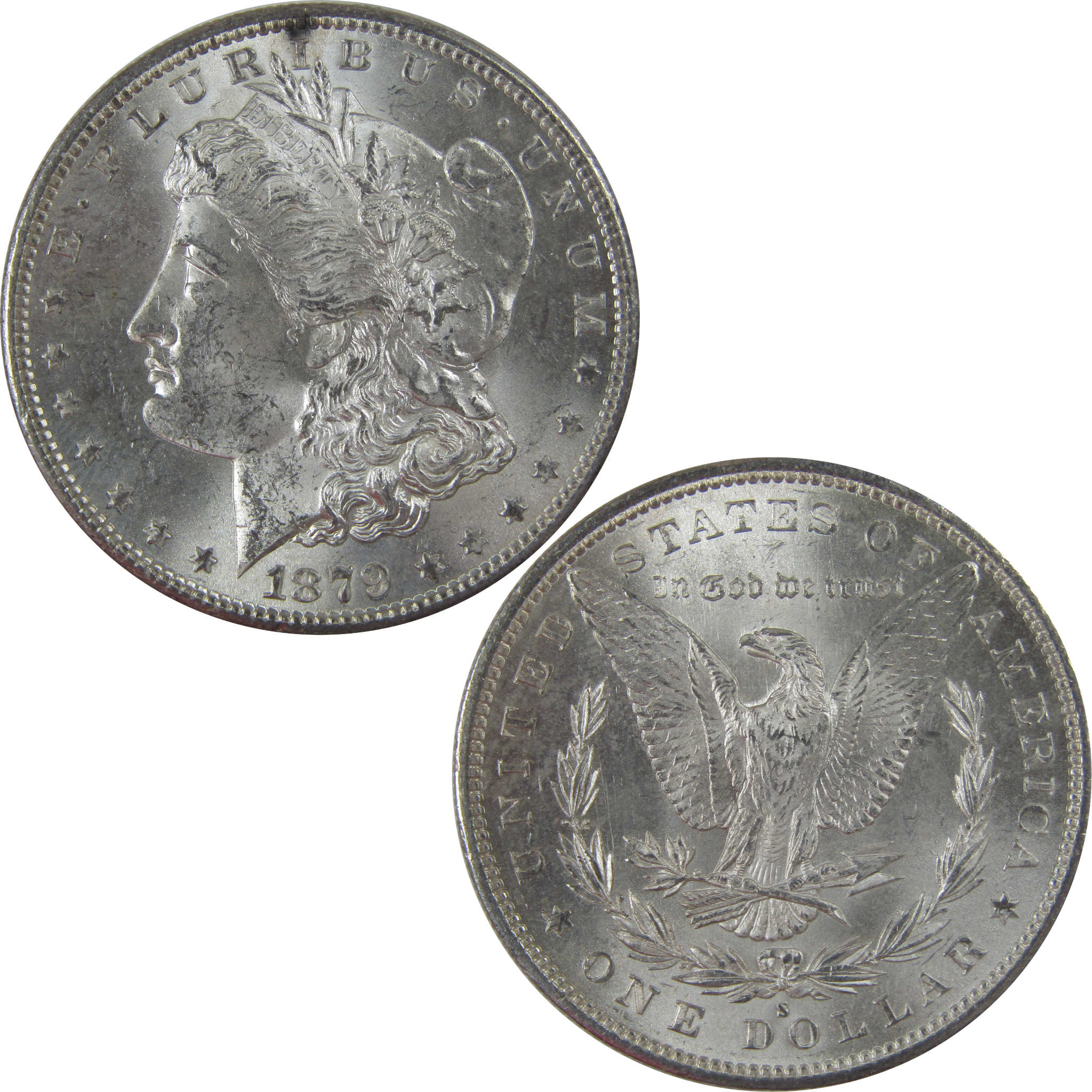 1879 S Morgan Dollar Uncirculated Silver $1 Coin SKU:CPC1163 - Morgan coin - Morgan silver dollar - Morgan silver dollar for sale - Profile Coins &amp; Collectibles