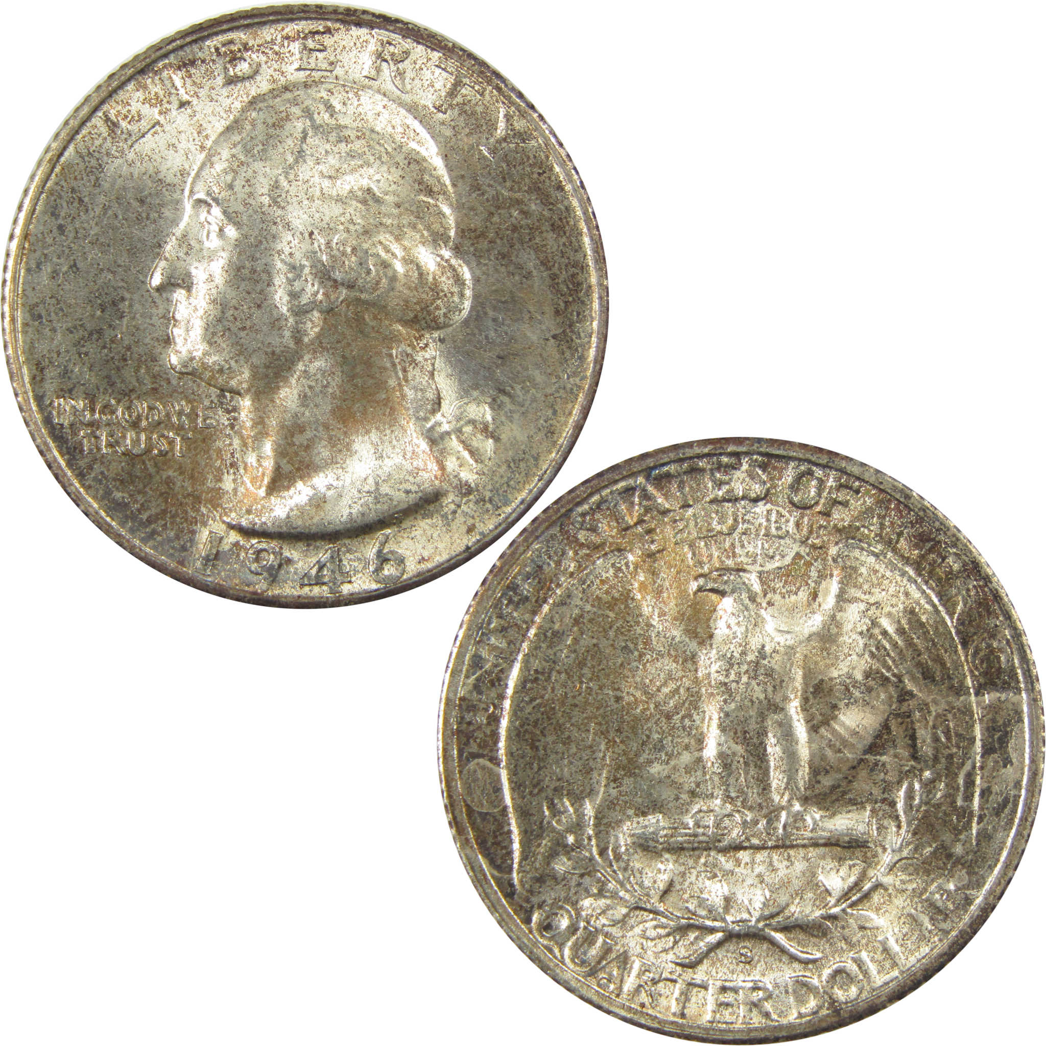 1946 S Washington Quarter Uncirculated Silver 25c Coin SKU:I21003