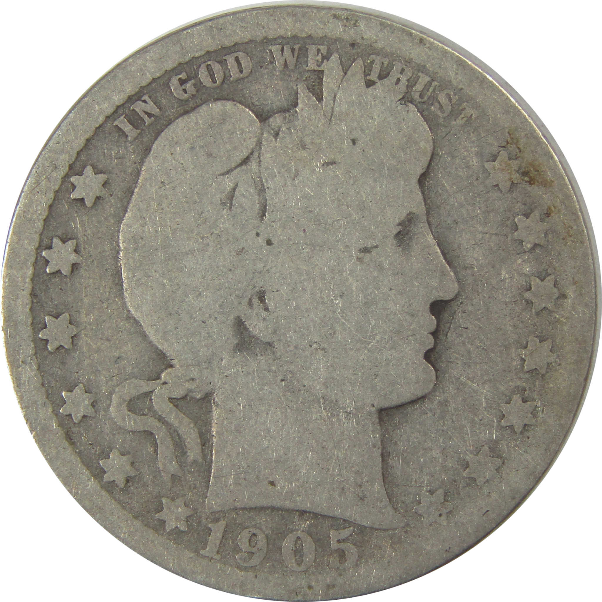 1905 O Barber Quarter AG About Good Silver 25c Coin SKU:I21825