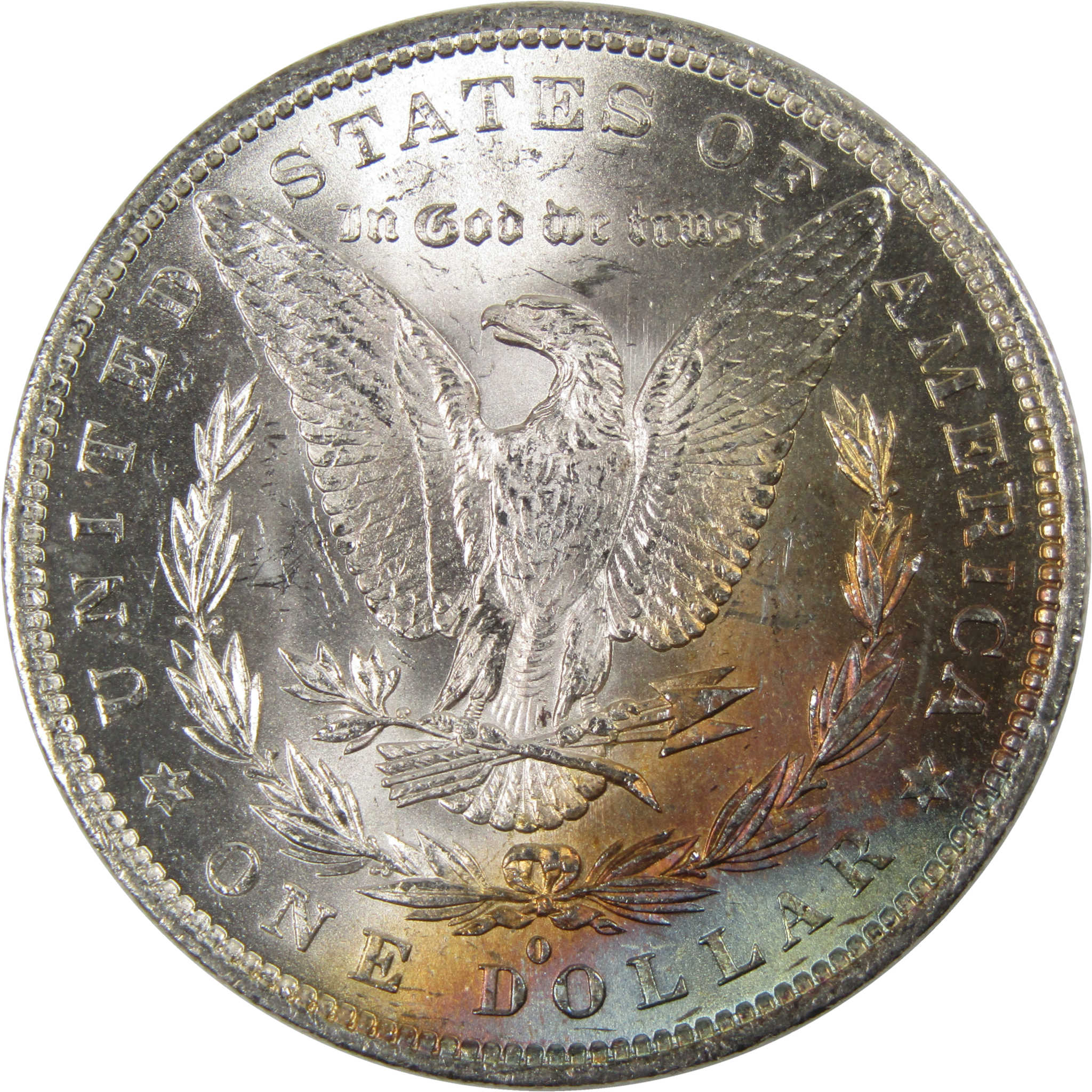 1883 O Morgan Dollar Uncirculated 90% Silver Toned Reverse SKU:I8069