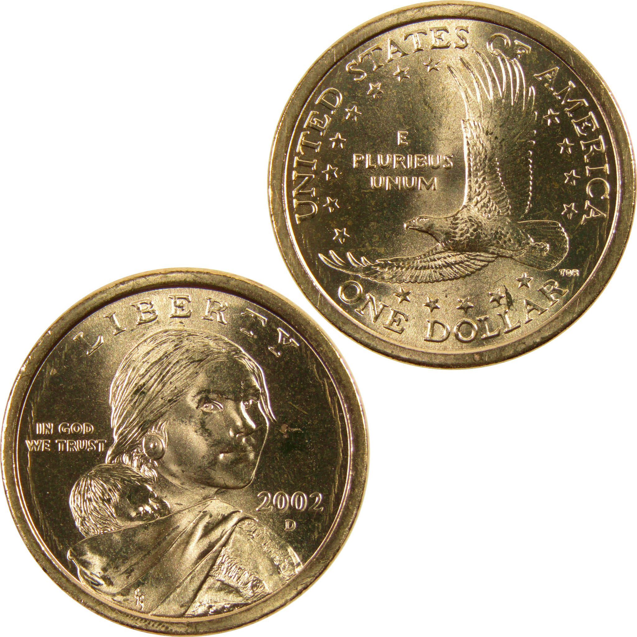 2002 D Sacagawea Native American Dollar BU Uncirculated $1 Coin