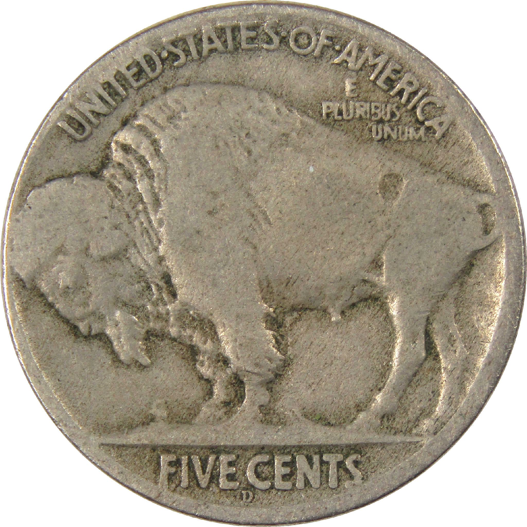 1918 D Indian Head Buffalo Nickel VG Very Good 5c Coin SKU:I11511