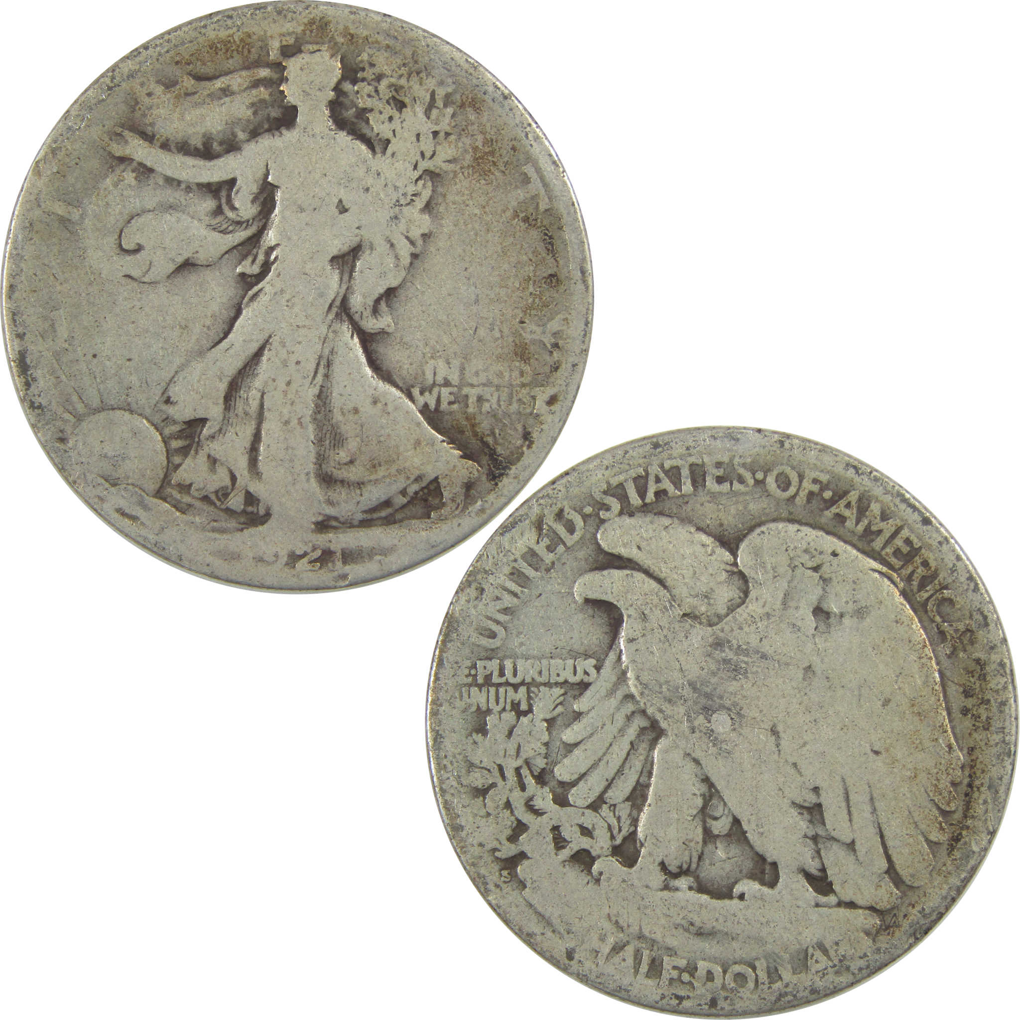 1921 S Liberty Walking Half Dollar G Good Silver 50c Coin SKU:I20670