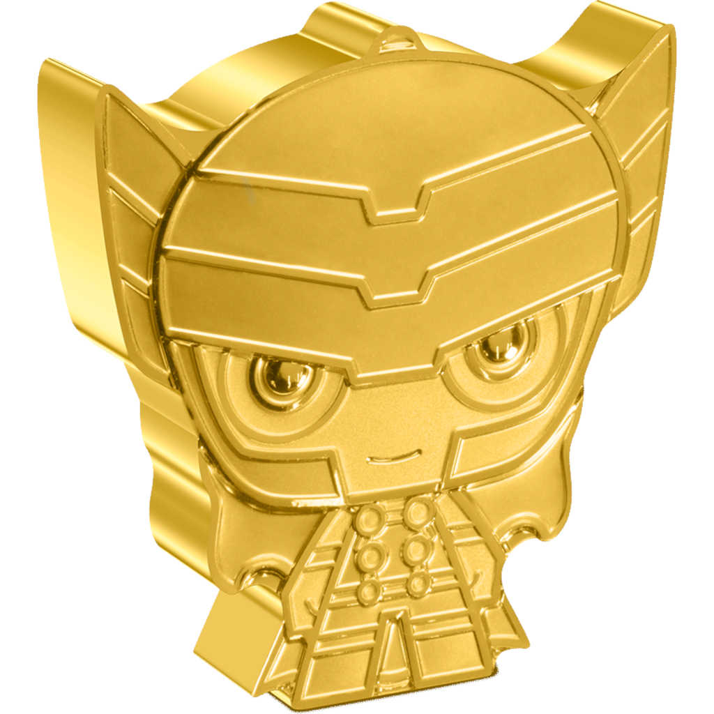 Marvel Thor Chibi 1 oz .999 Silver Gilded $2 Proof 2023 COA SKU:OPC162