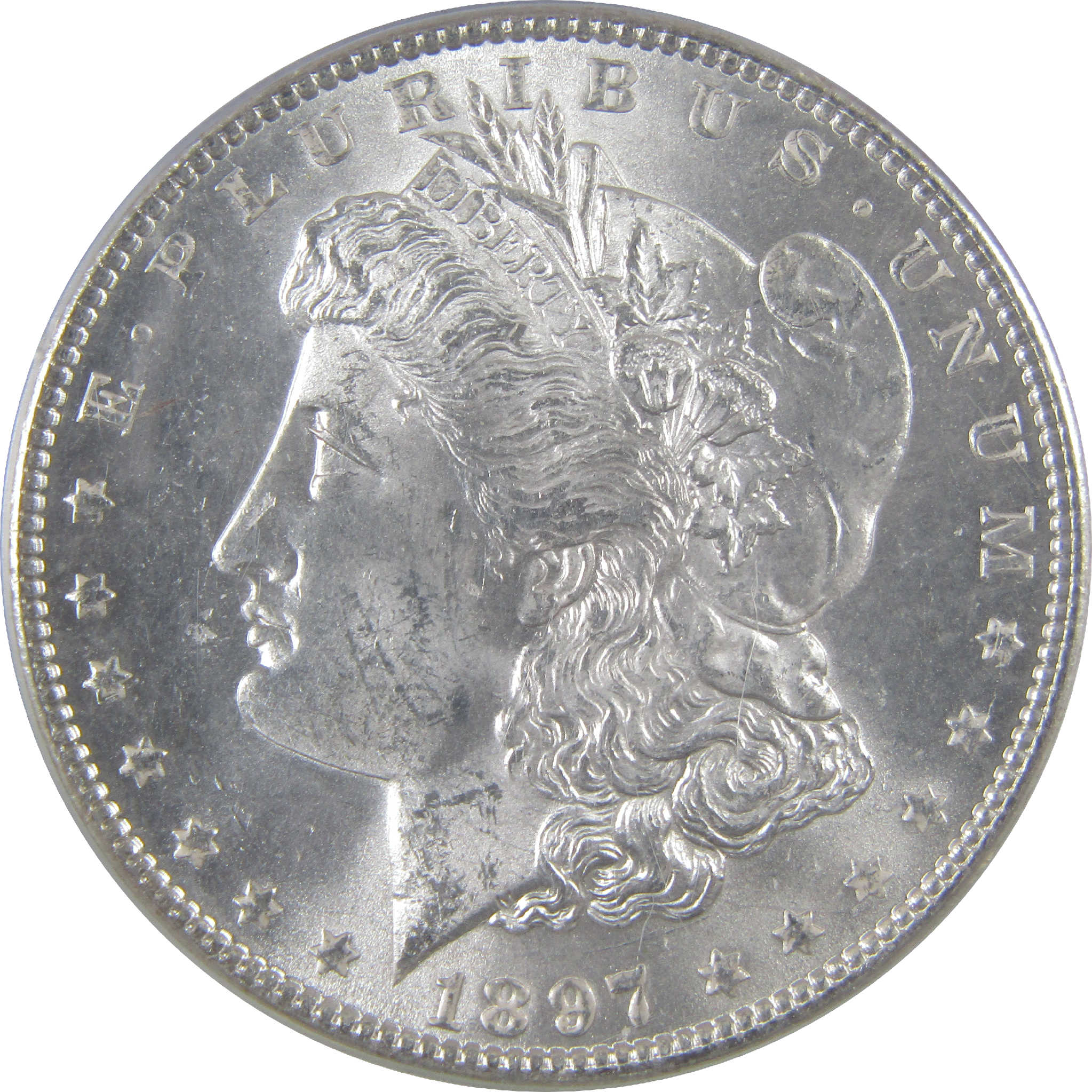 1897 Morgan Dollar MS 63 PCGS Silver Uncirculated $1 Coin SKU:I18147 - Morgan coin - Morgan silver dollar - Morgan silver dollar for sale - Profile Coins &amp; Collectibles