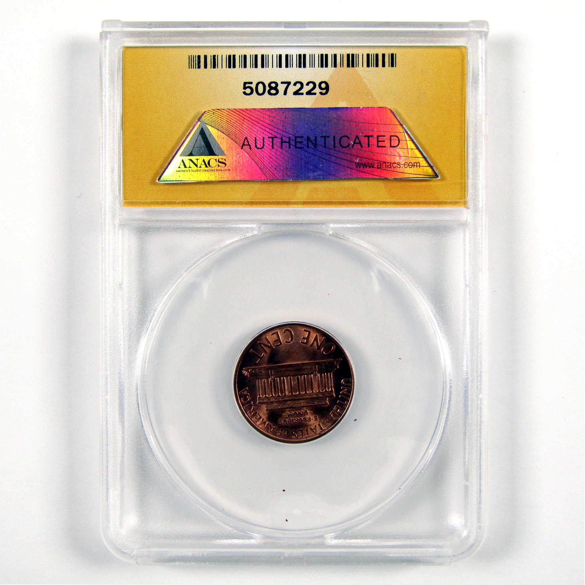 1998 Type 2 Lincoln Memorial Cent MS 62 RB ANACS 1c Unc SKU:CPC5537