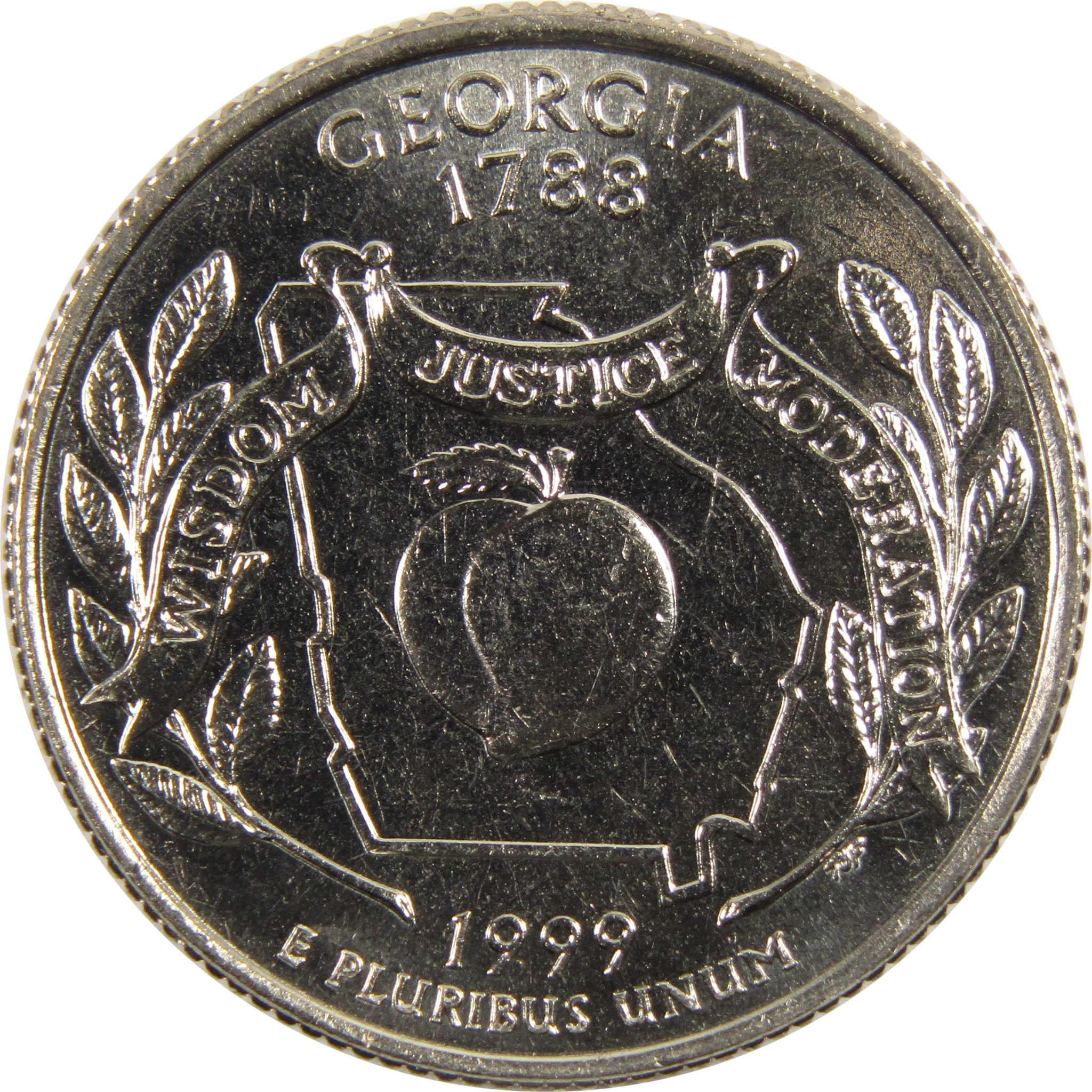 1999 D Georgia State Quarter BU Uncirculated Clad 25c Coin