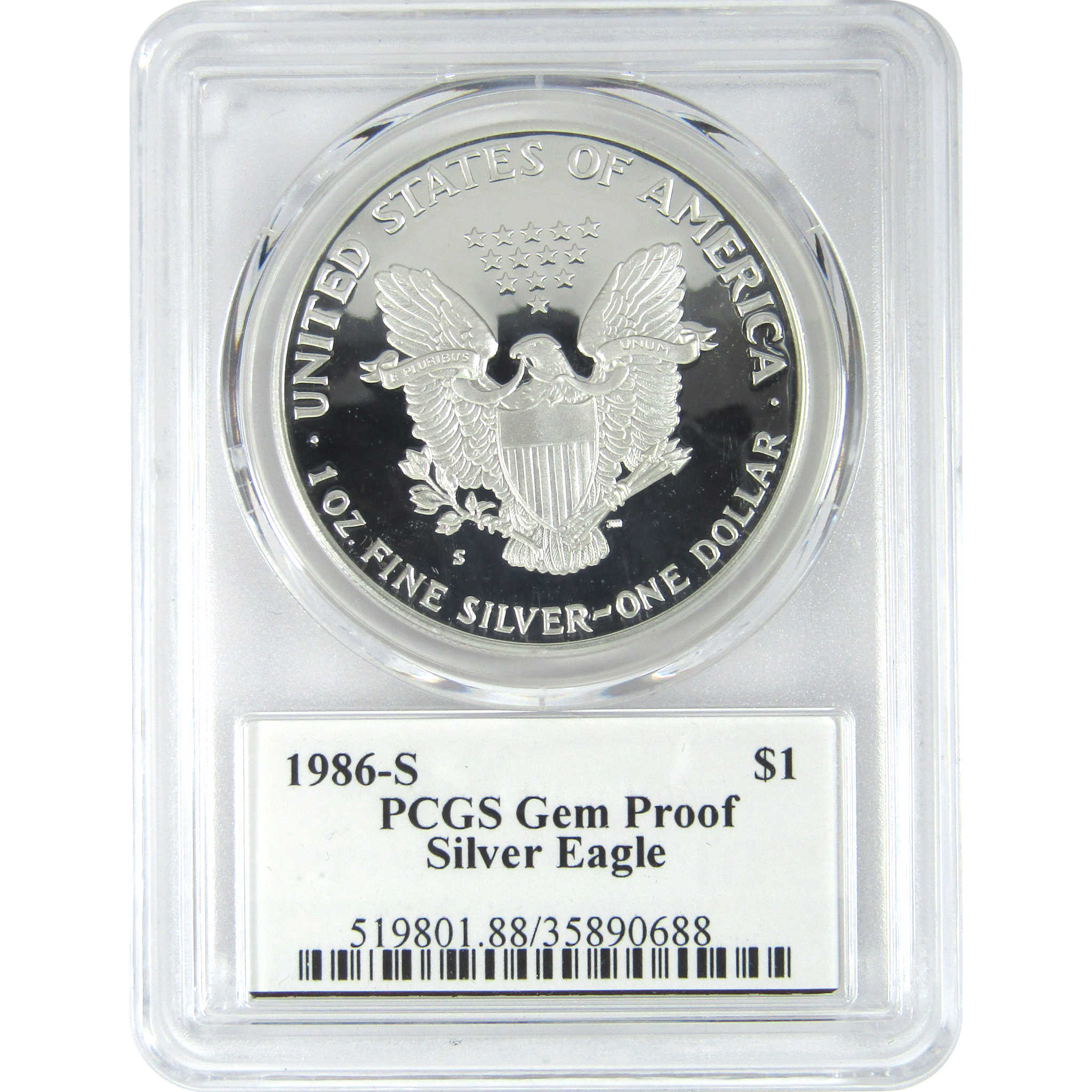 1986 S American Eagle Dollar Gem Proof PCGS 1 oz Bullion SKU:CPC9021