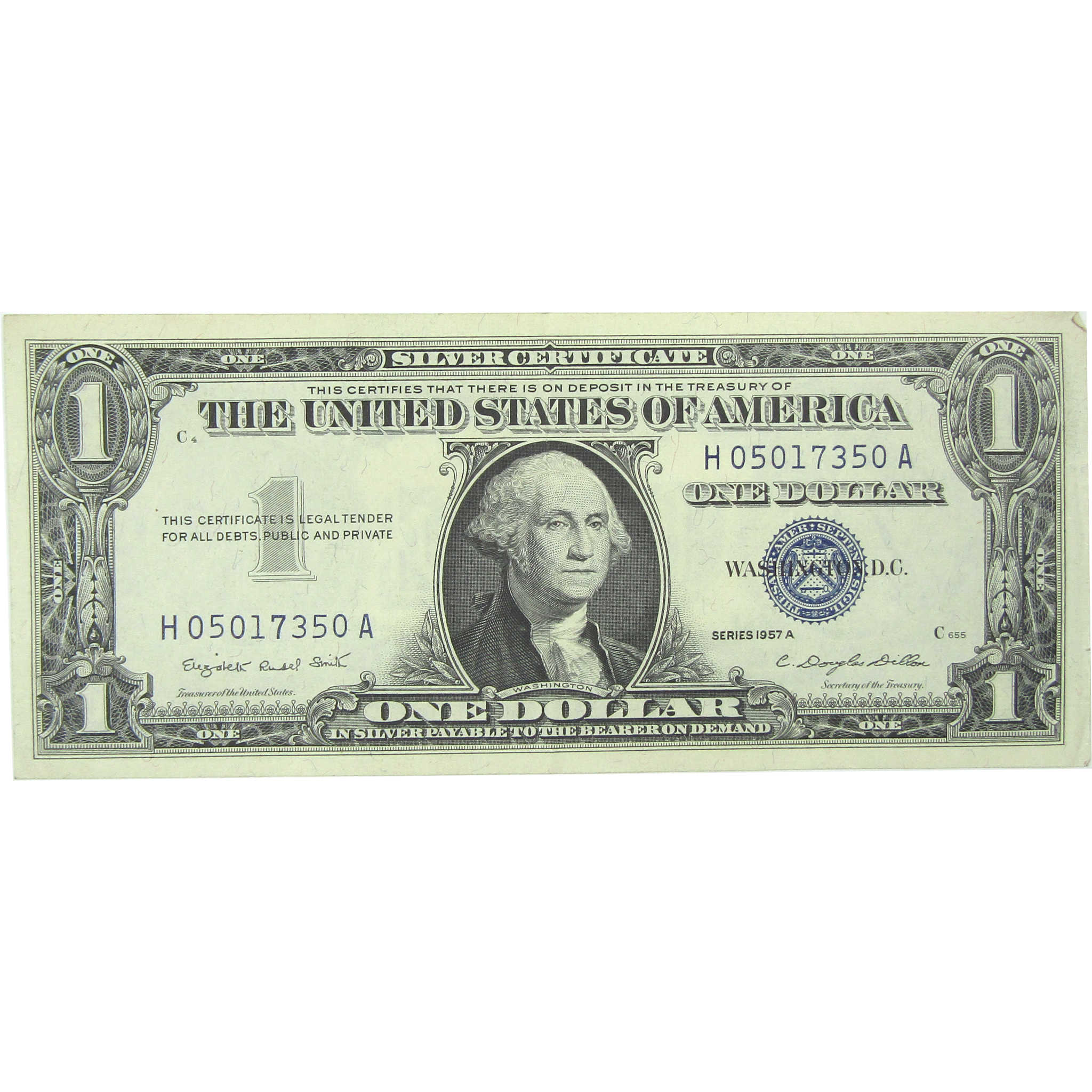 1957 A $1 Small Size Silver Certificate Note XF EF Extremely Fine