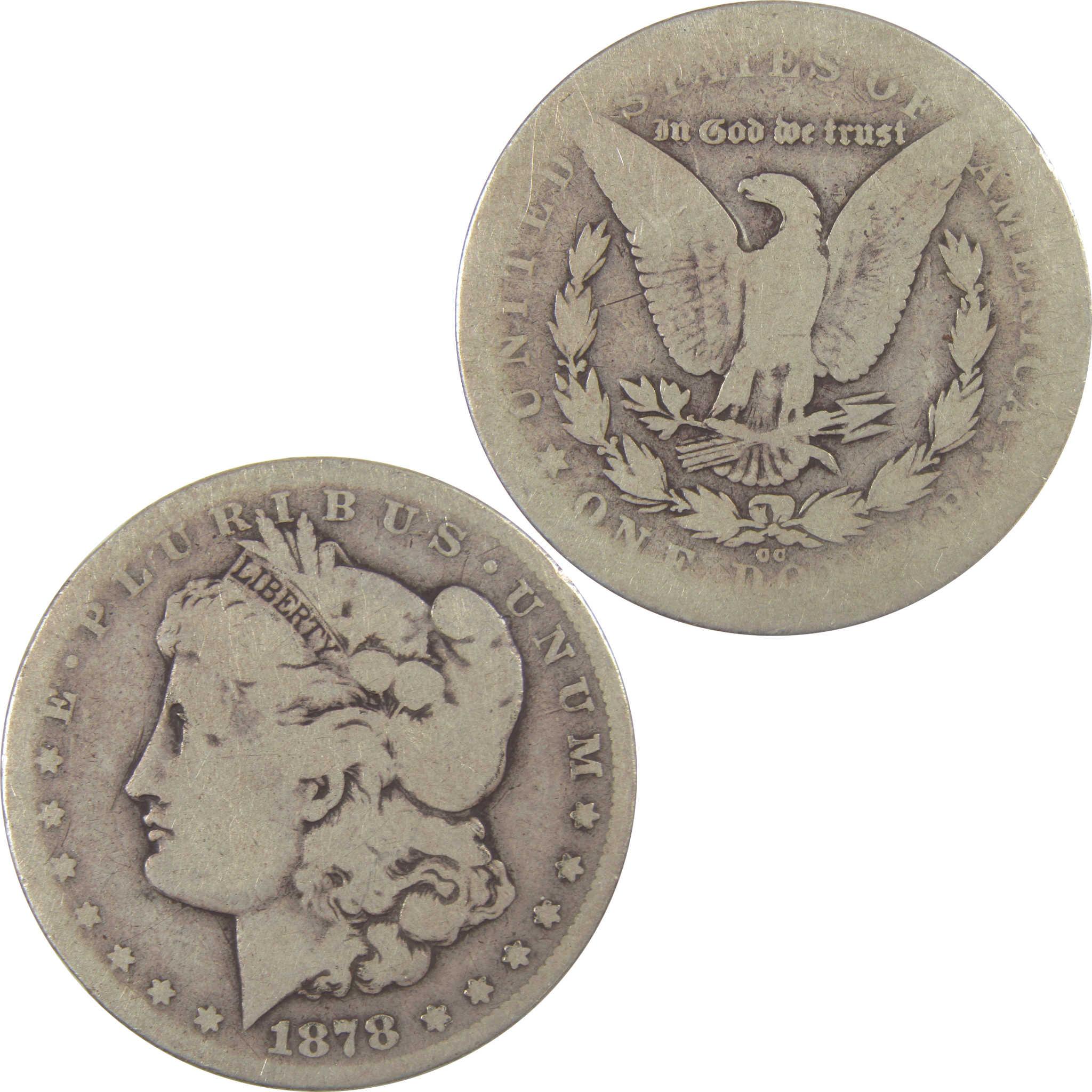 1878 CC Morgan Silver Dollar G Good $1 Coin Collectible SKU:I24811 - Morgan coin - Morgan silver dollar - Morgan silver dollar for sale - Profile Coins &amp; Collectibles