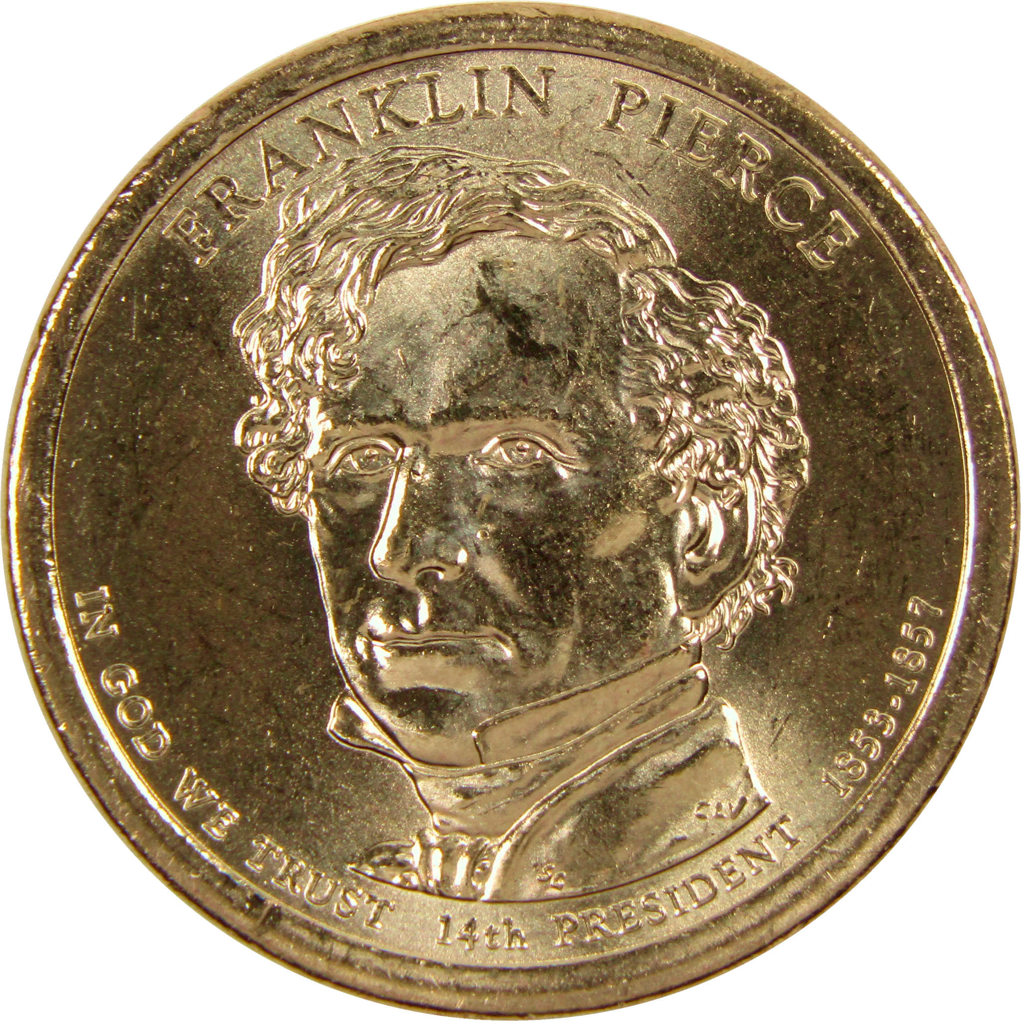 2010 P Franklin Pierce Presidential Dollar BU Uncirculated $1 Coin