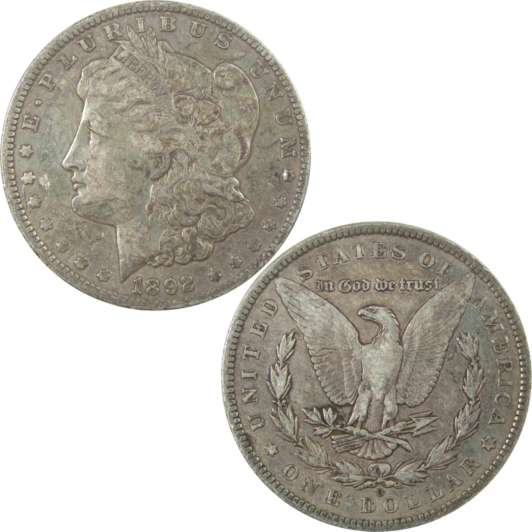 1892 O Morgan Silver Dollar VF Very Fine $1 Coin Toned SKU:I24746