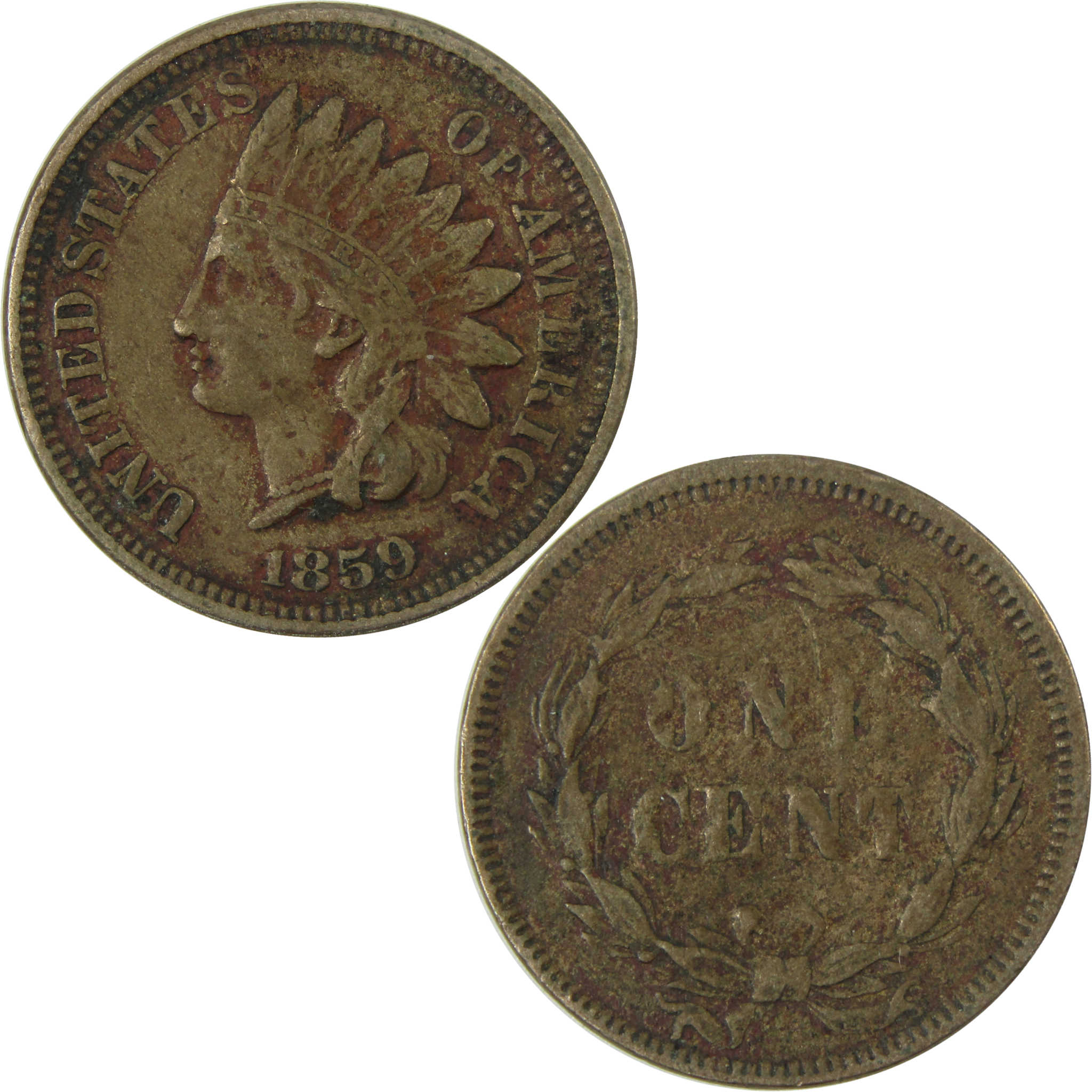 1859 Indian Head Cent VF Very Fine Details Penny 1c Coin SKU:I26997
