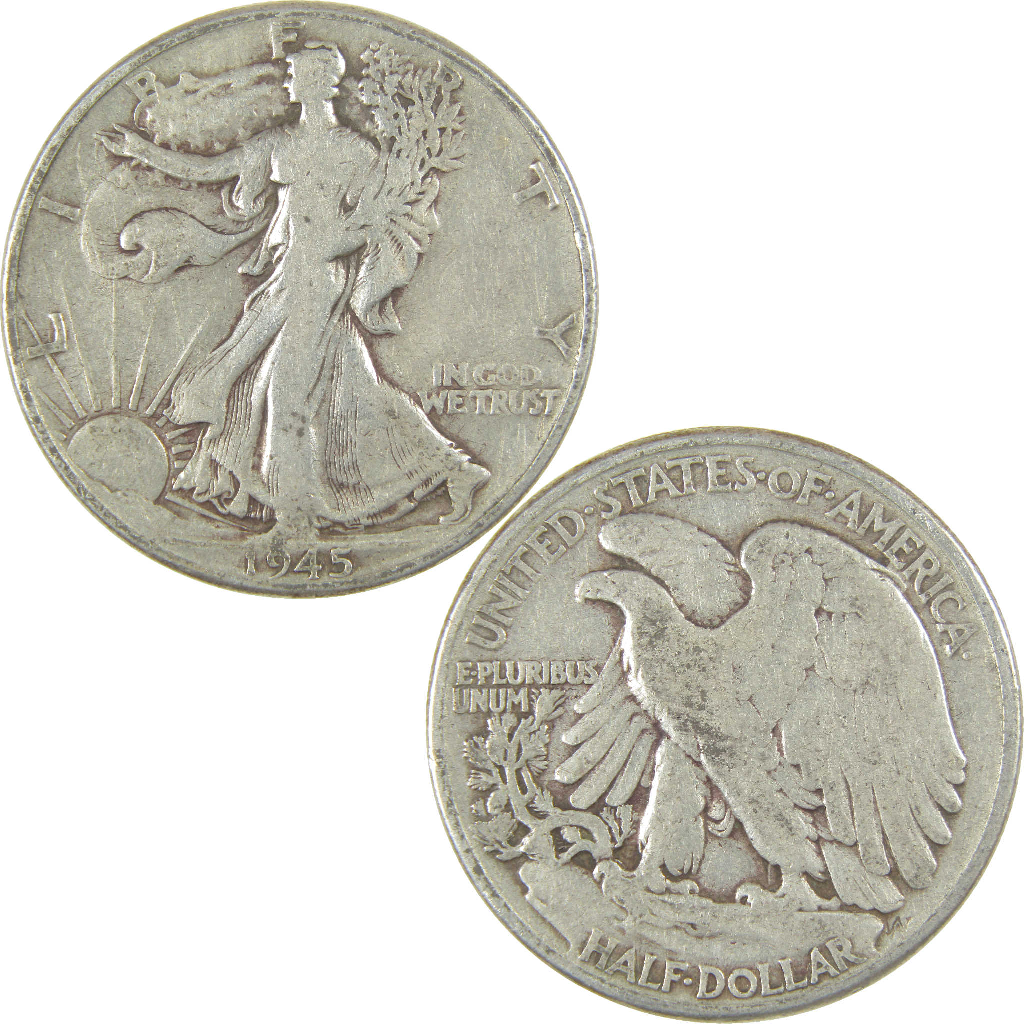 1945 Liberty Walking Half Dollar G Good Silver 50c Coin