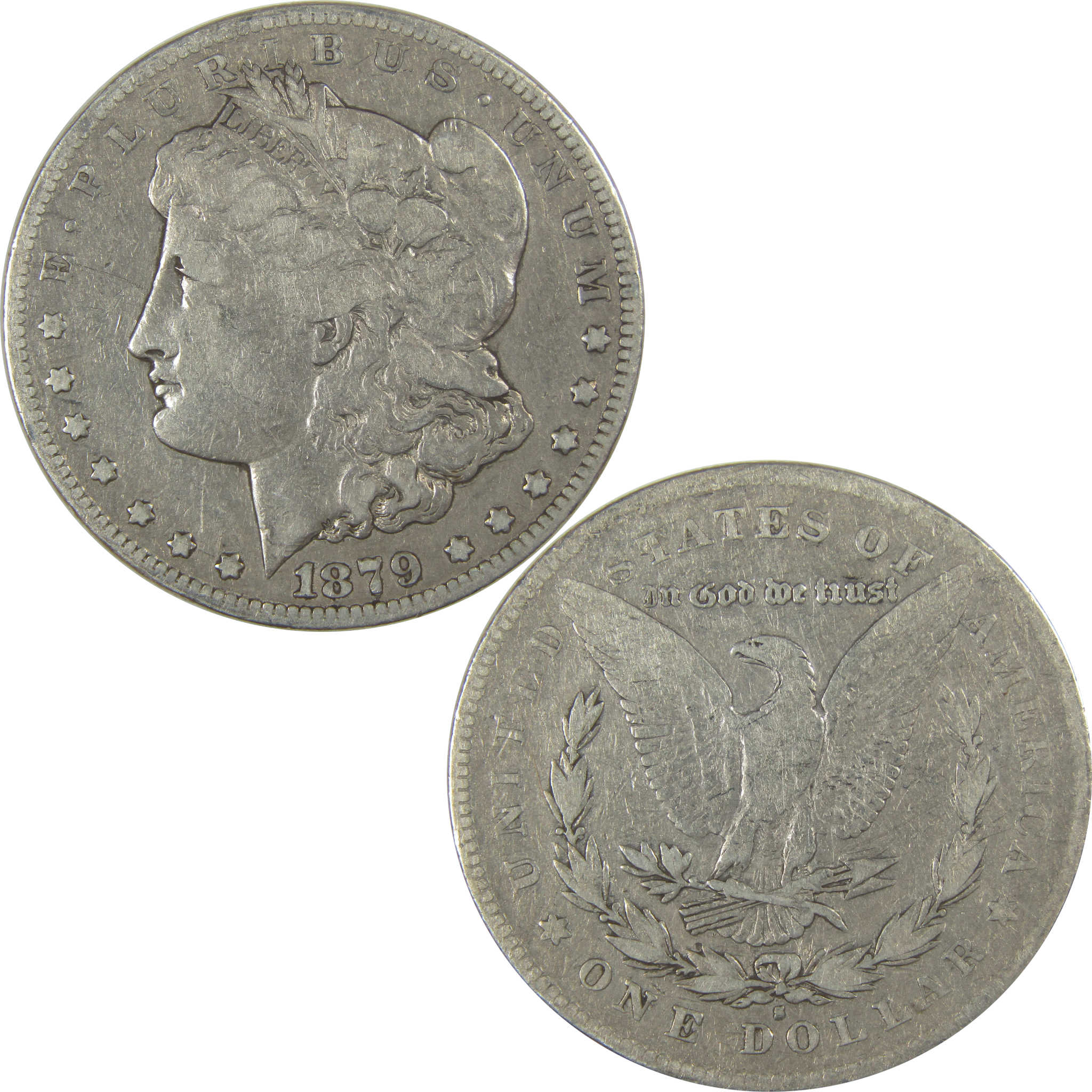 1879 S Rev 78 Morgan Dollar F Fine Details Silver $1 Coin SKU:CPC1086 - Morgan coin - Morgan silver dollar - Morgan silver dollar for sale - Profile Coins &amp; Collectibles