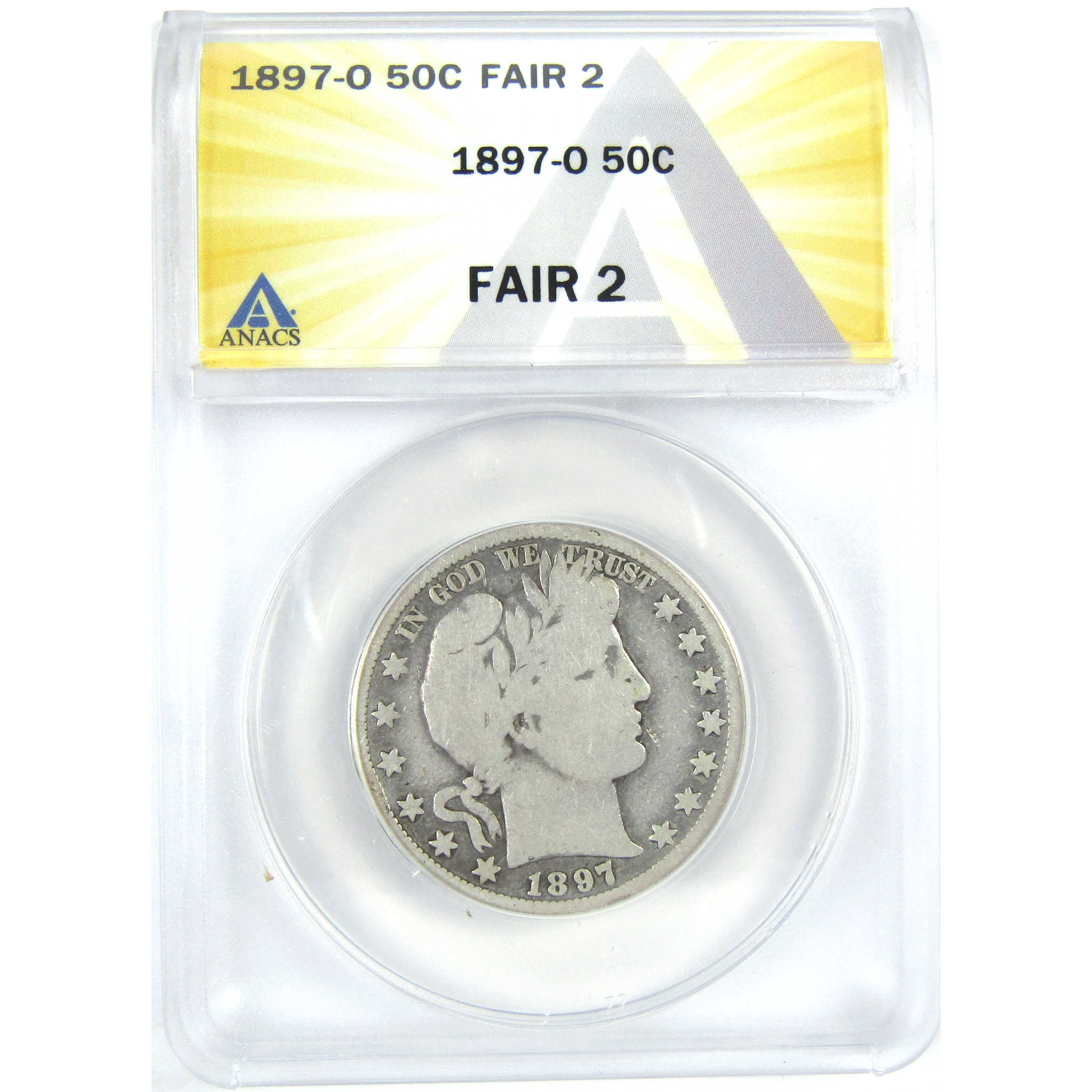 1897 O Barber Half Dollar FR 2 ANACS Silver 50c Coin SKU:I16347