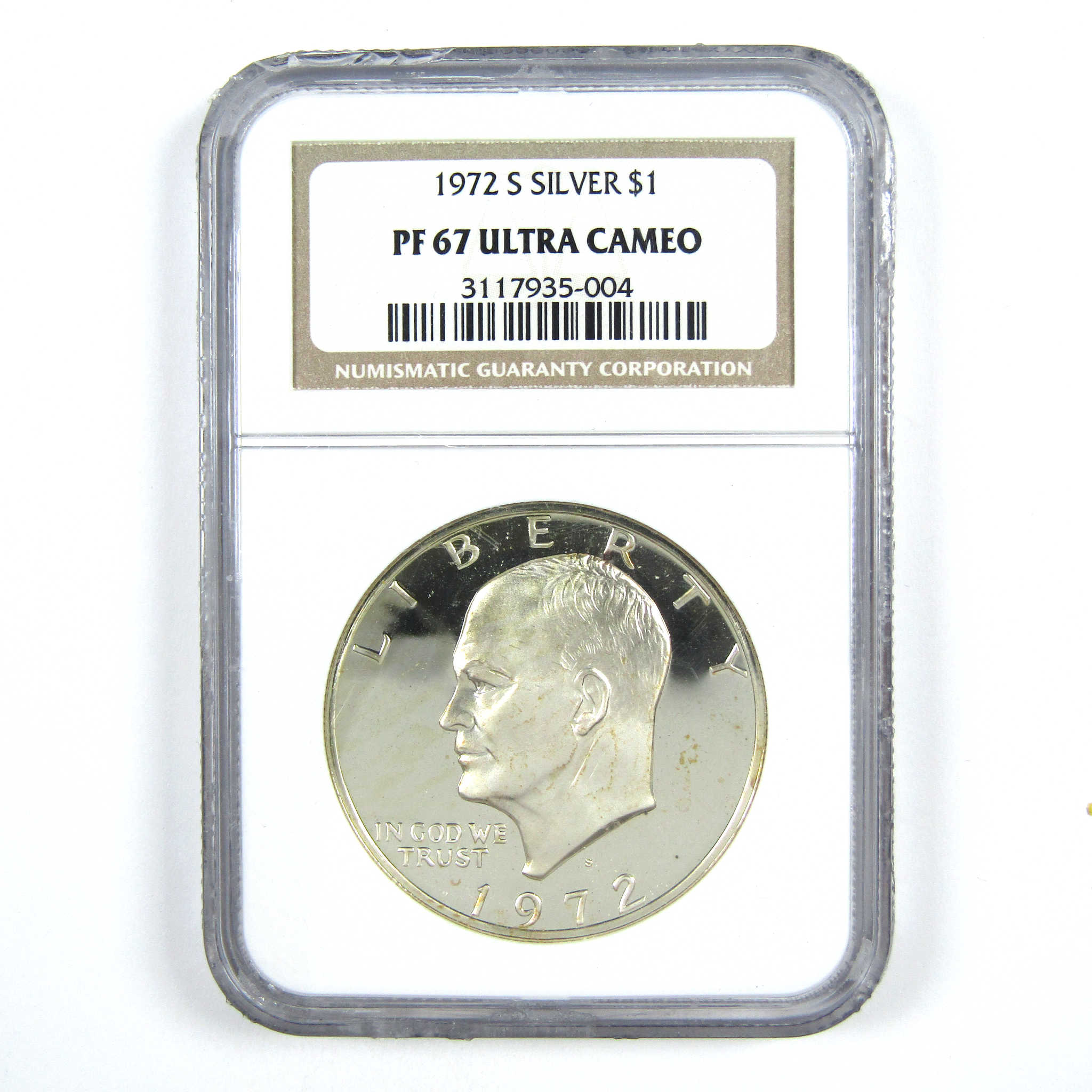 1972 S Eisenhower Dollar PF 67 UCAM NGC Silver Clad IKE SKU:CPC7881