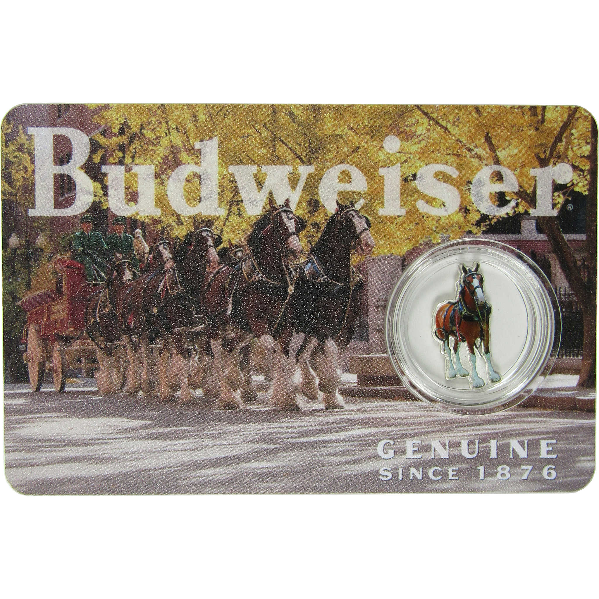 Budweiser Autumn Clydesdale 1/10 g .999 Silver Bar Collectible