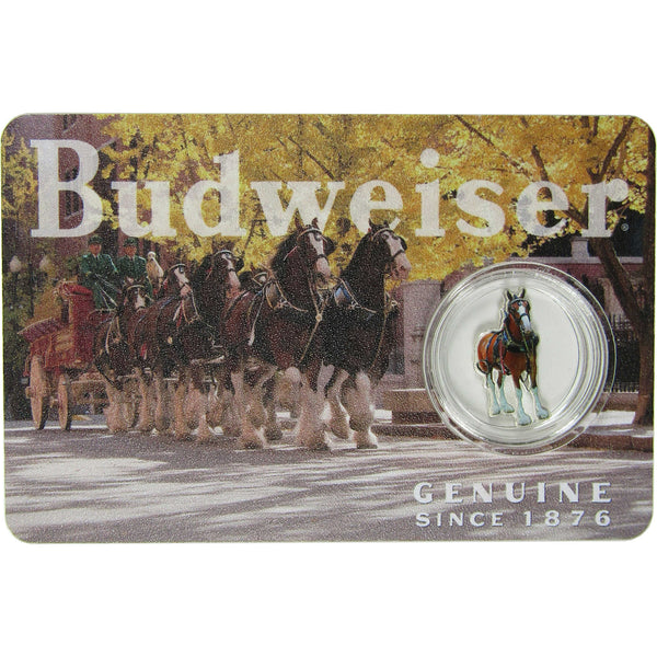 Budweiser Autumn Clydesdale 1/10 g .999 Silver Bar Collectible