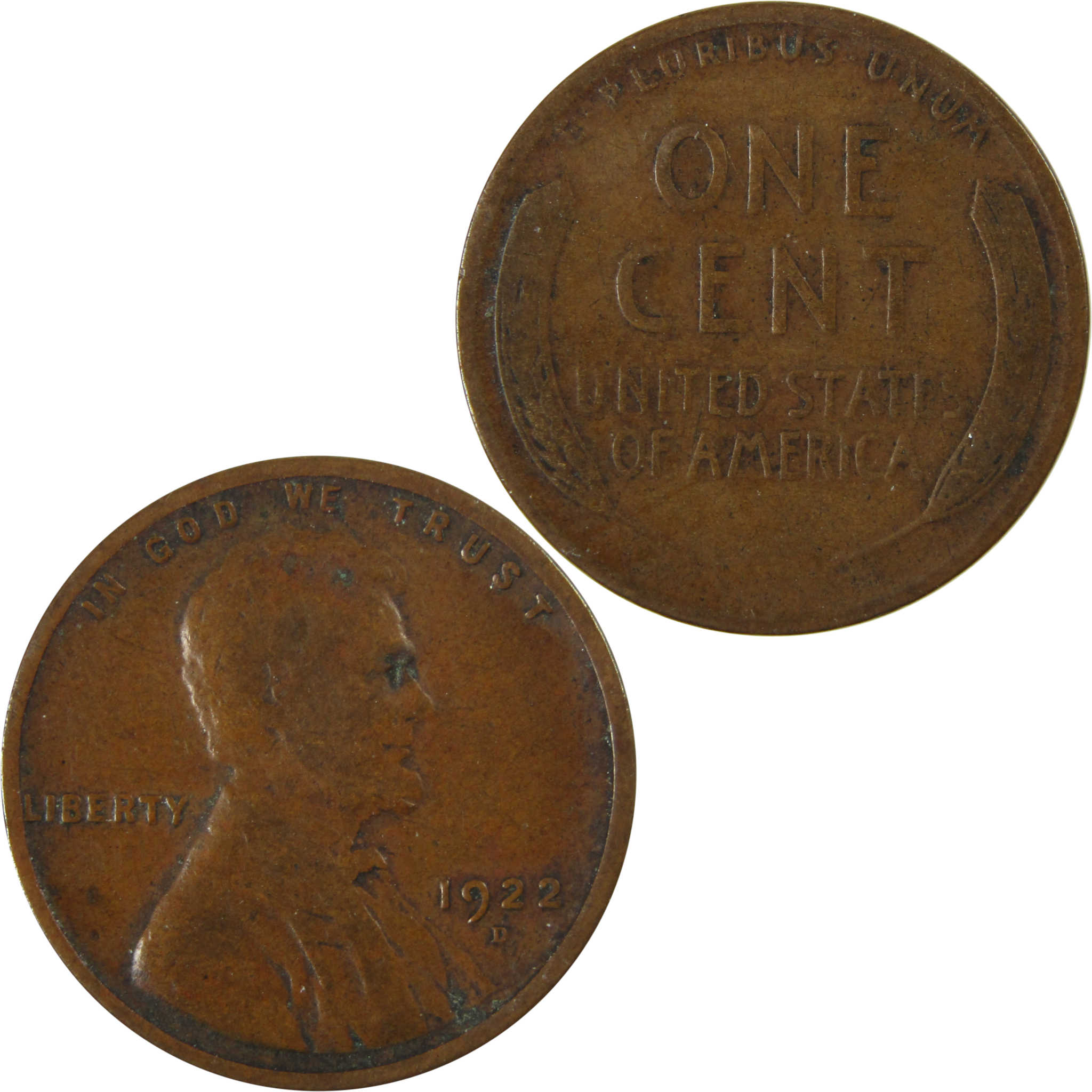 1922 D Lincoln Wheat Cent VG Very Good Penny 1c Coin SKU:I26462