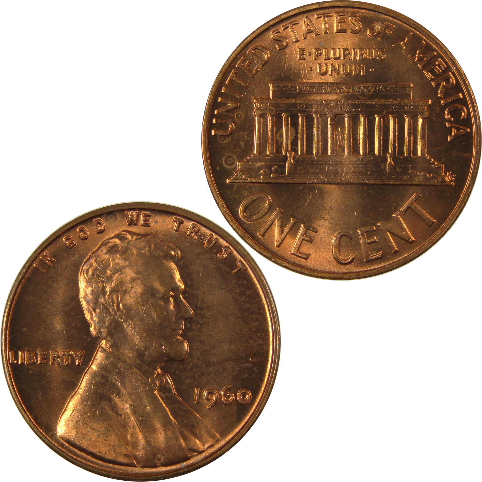 1960 Small Date Lincoln Memorial 1c Uncirculated Mint State SKU:I26582