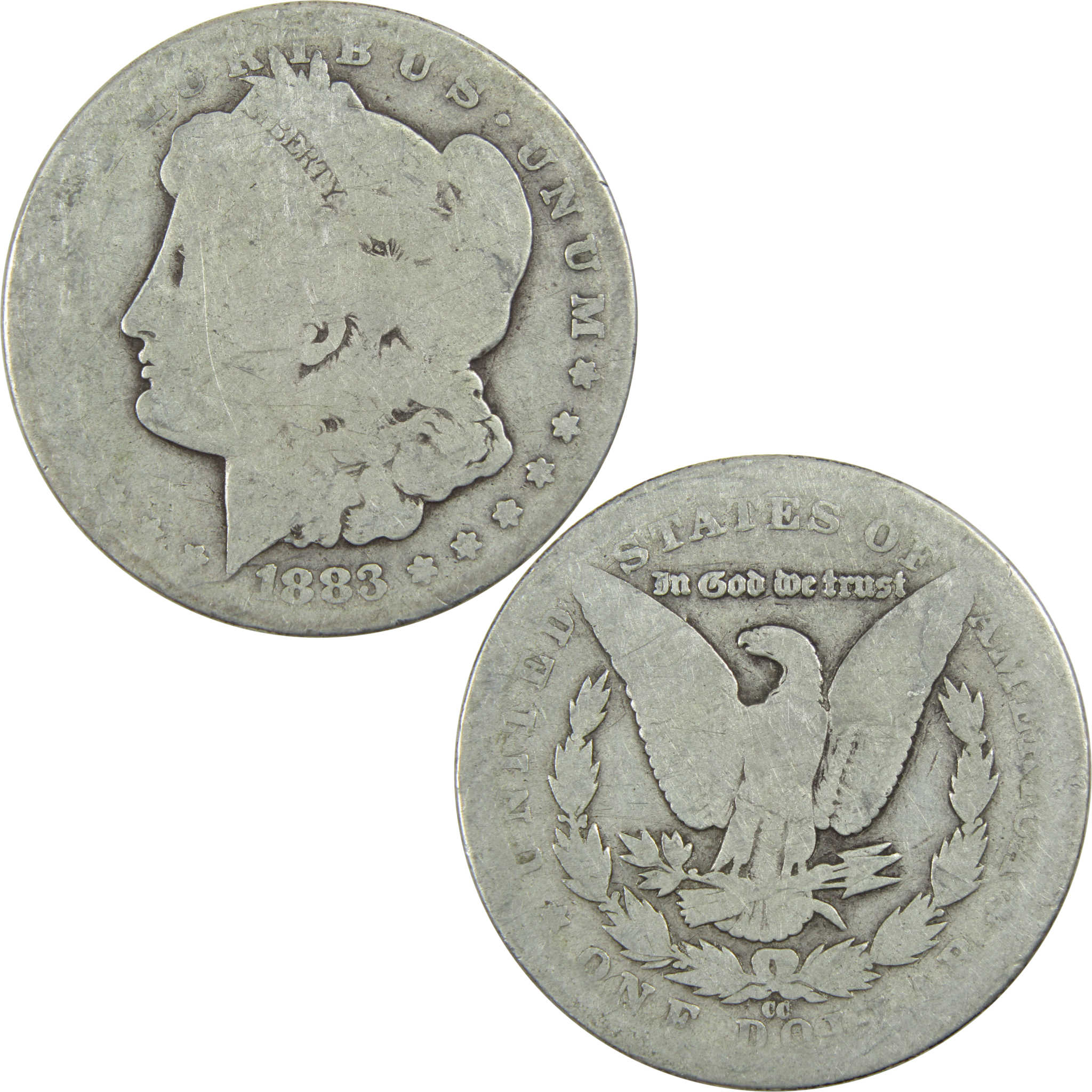1883 CC Morgan Dollar AG About Good Silver $1 Coin SKU:I13429 - Morgan coin - Morgan silver dollar - Morgan silver dollar for sale - Profile Coins &amp; Collectibles