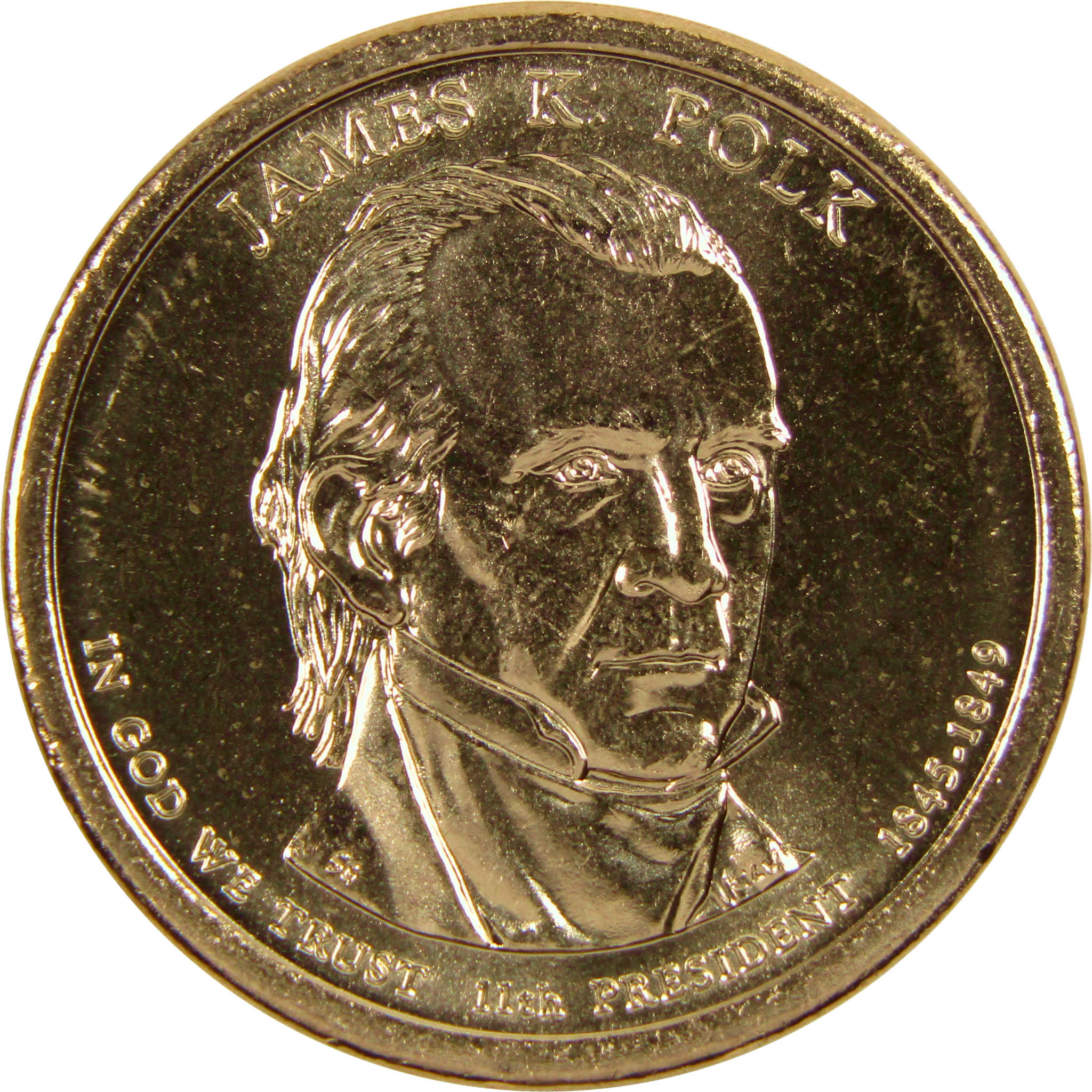 2009 P James K Polk Presidential Dollar BU Uncirculated $1 Coin