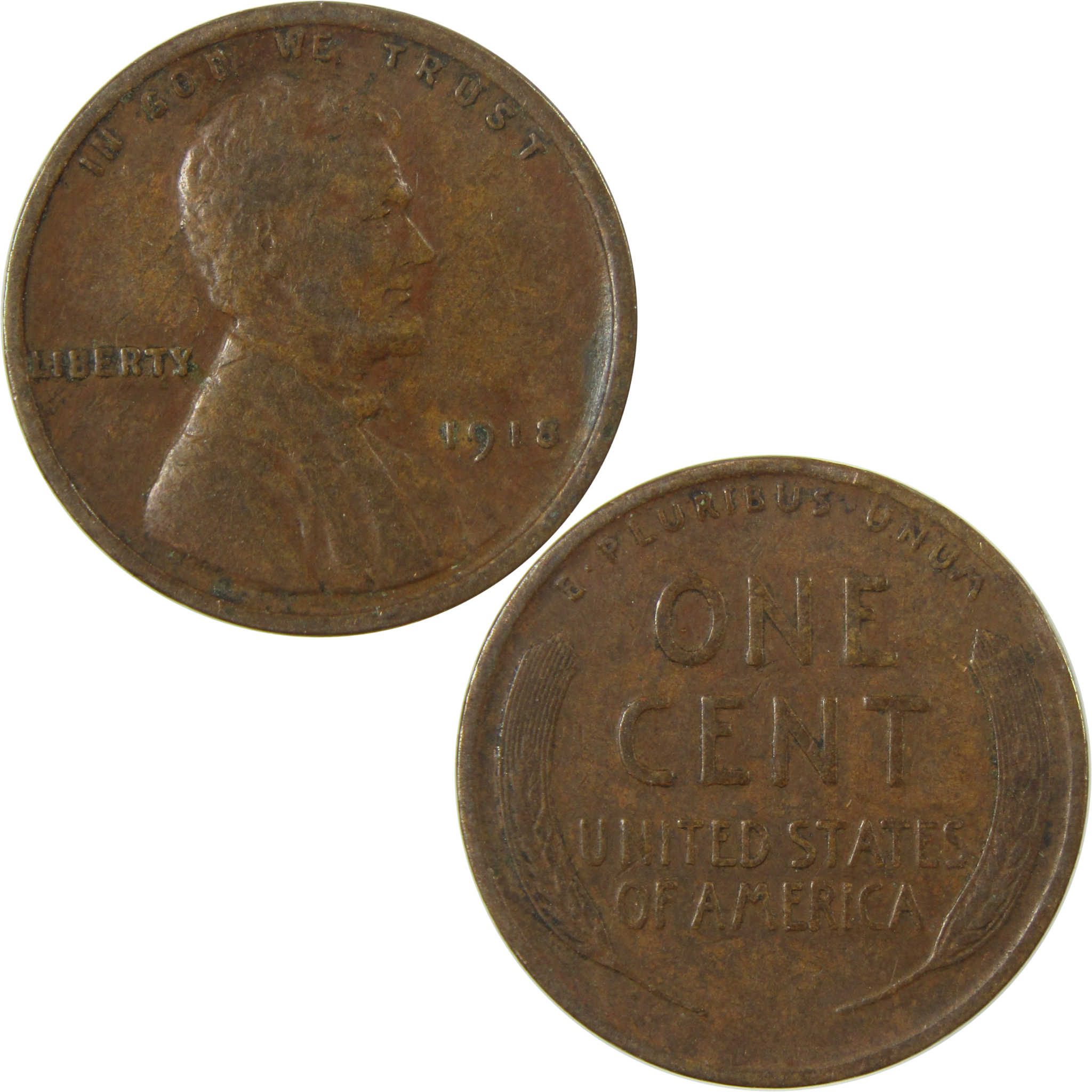 1918 Lincoln Wheat Cent VF Very Fine Penny 1c Coin SKU:I26824