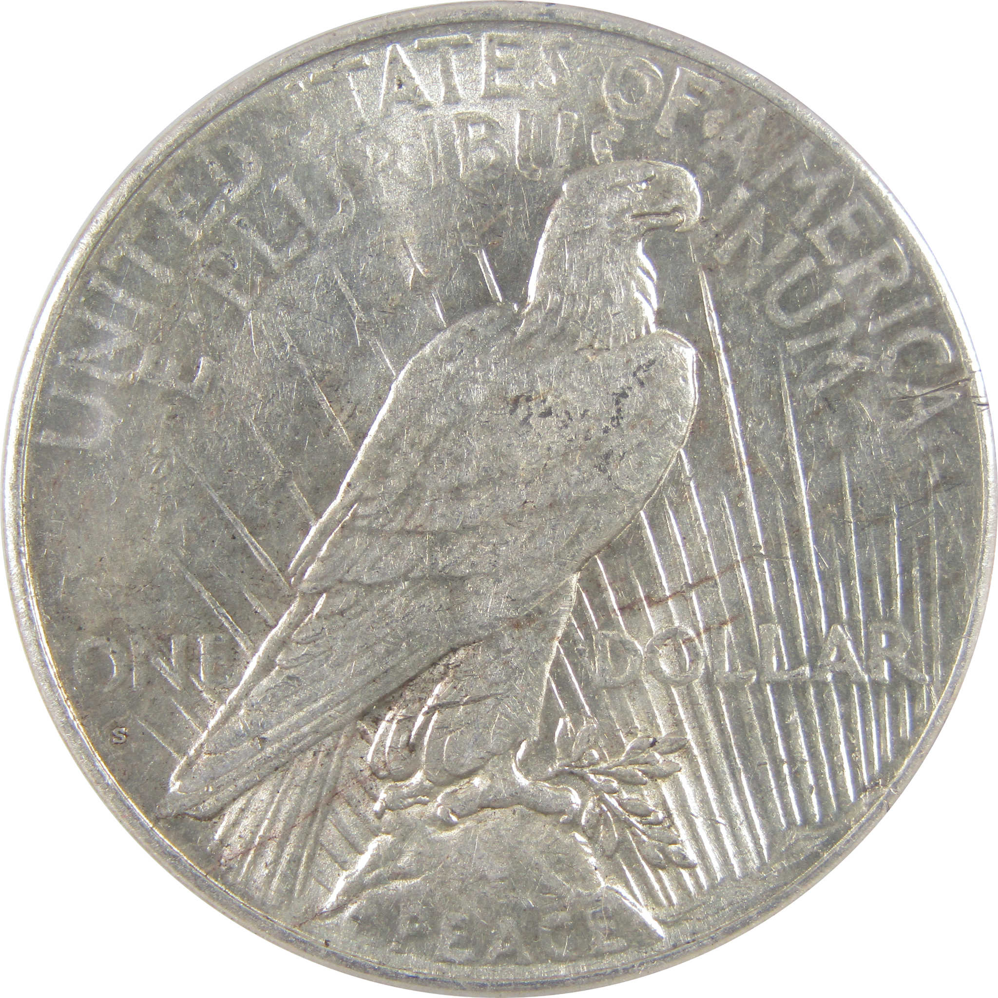 1926 S Peace Dollar AU 50 ANACS Silver $1 Coin SKU:I18607
