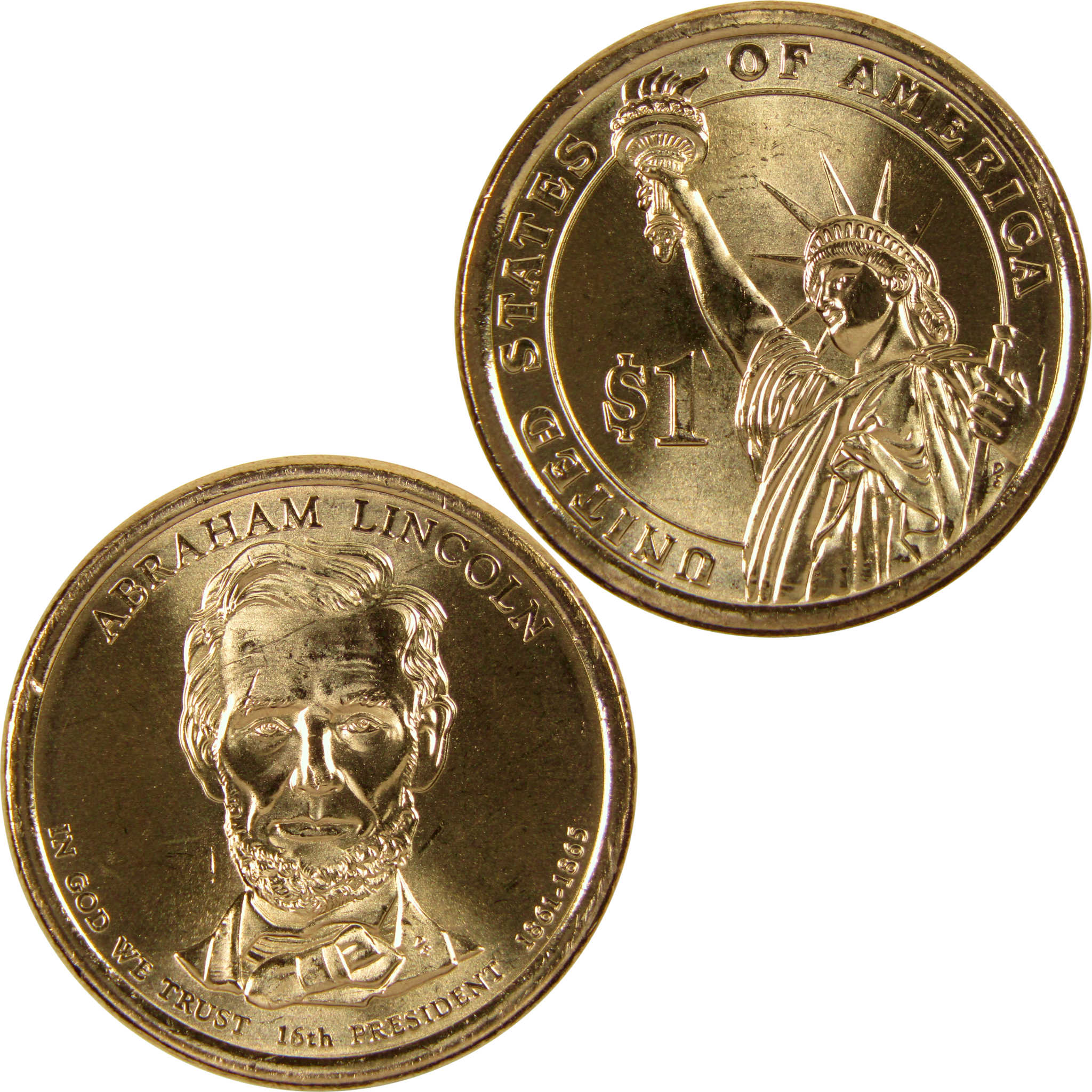 2010 D Abraham Lincoln Presidential Dollar BU Uncirculated $1 Coin