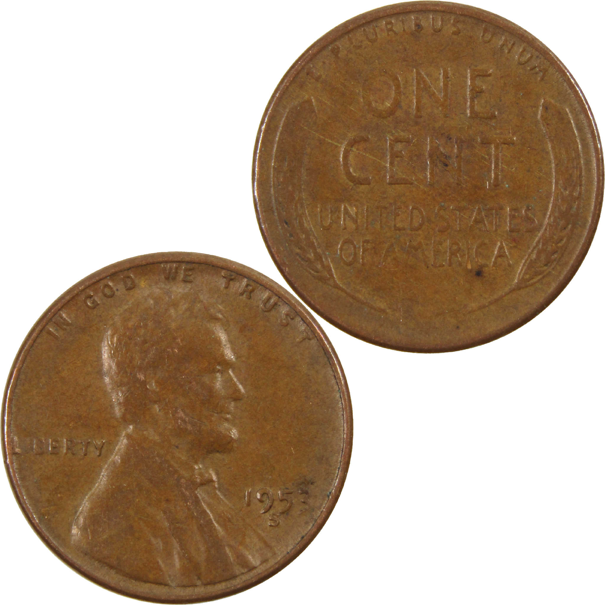 1953 S Lincoln Wheat Cent AG About Good Penny 1c Coin