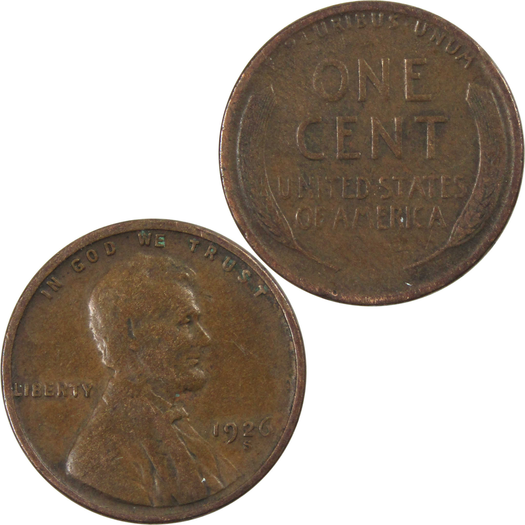 1926 S Lincoln Wheat Cent VF Very Fine Penny 1c Coin SKU:I13888