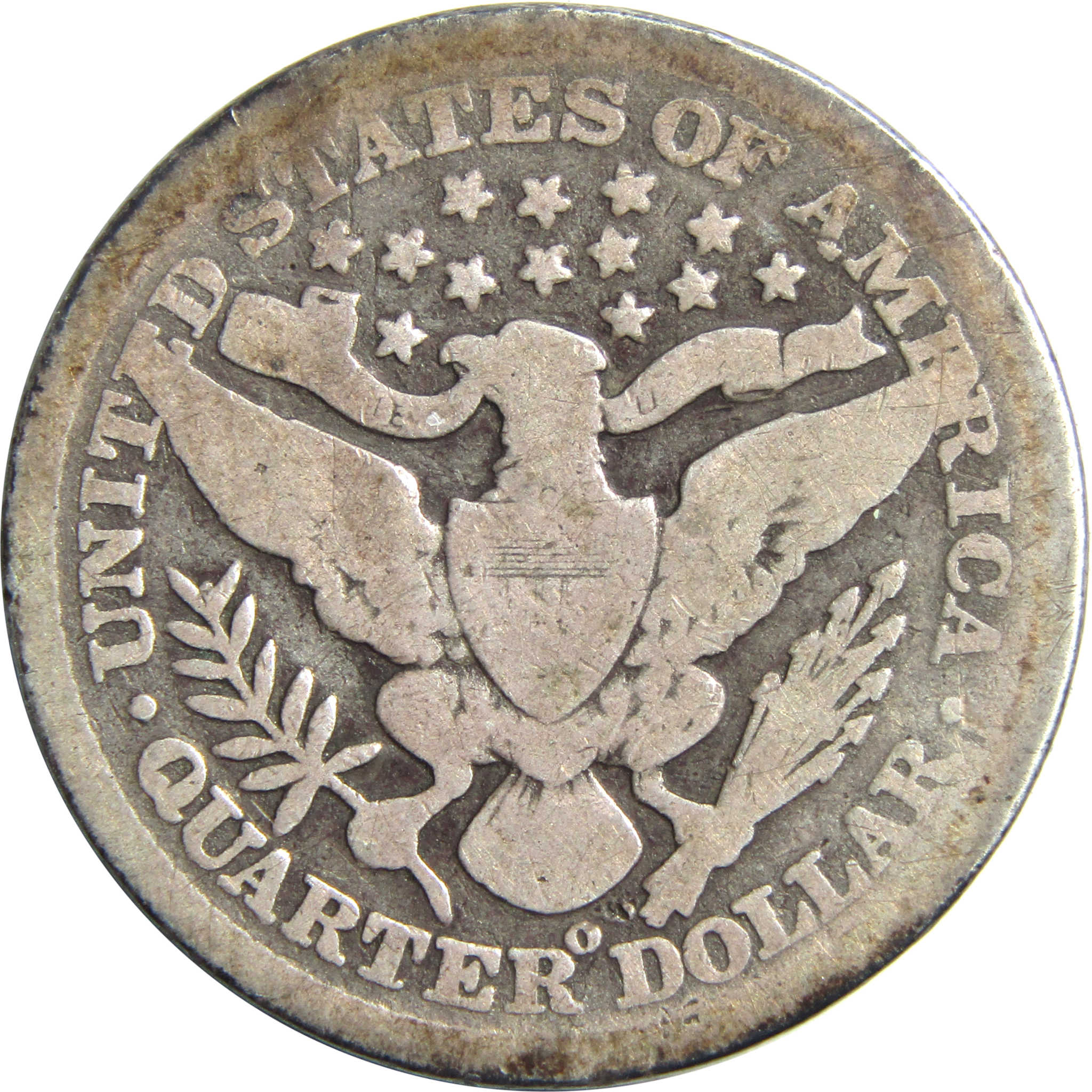 1897 O Barber Quarter G Good Silver 25c Coin SKU:I13237