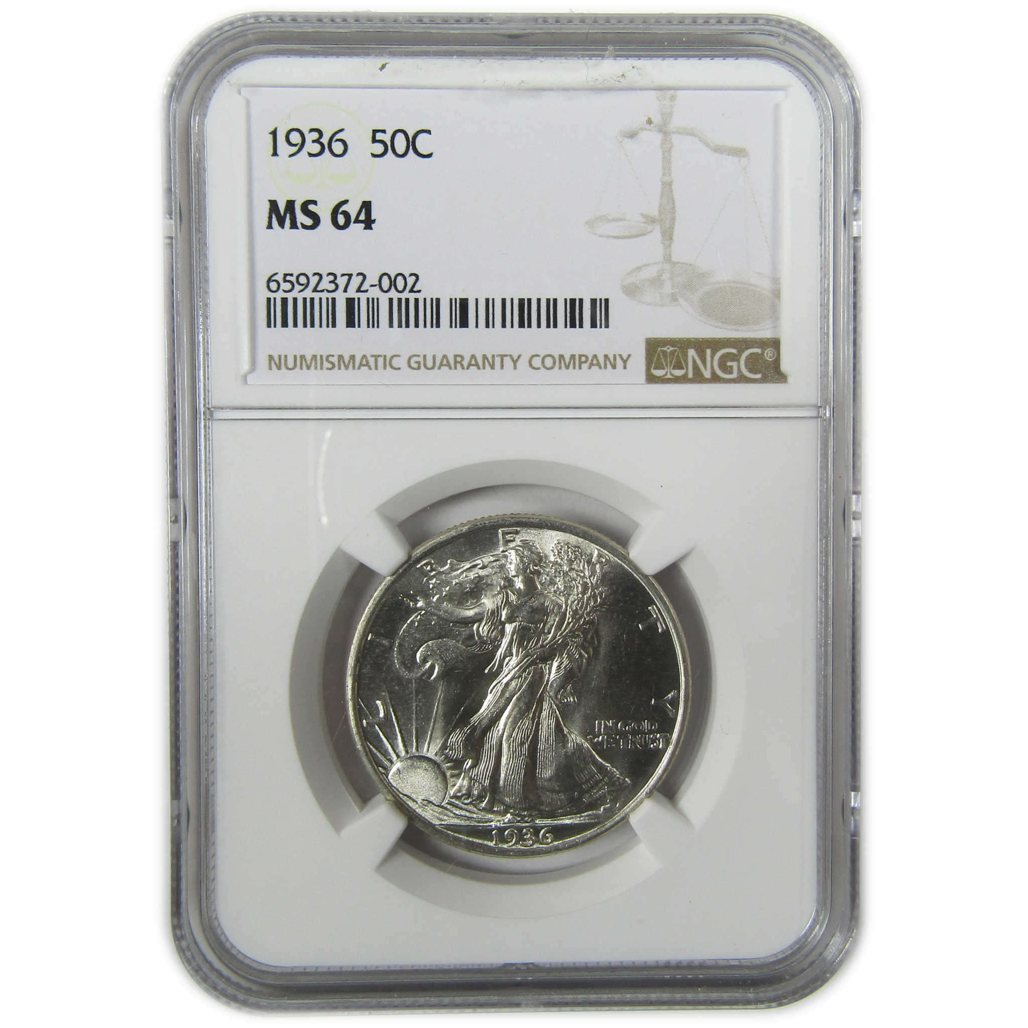 1936 Liberty Walking Silver Half Dollar MS 64 NGC SKU:CP1543