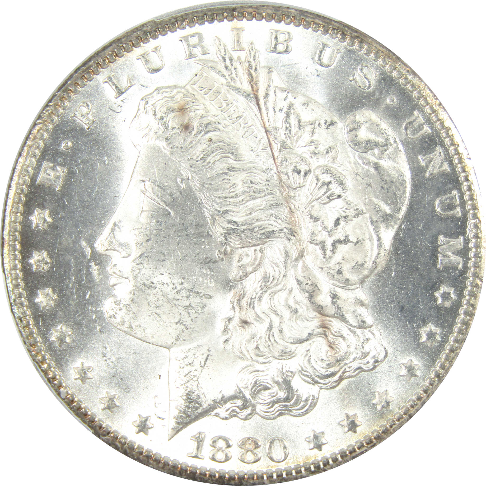 1880 CC 8/High 7 Morgan Dollar MS 64 PCGS Silver $1 SKU:I15197 - Morgan coin - Morgan silver dollar - Morgan silver dollar for sale - Profile Coins &amp; Collectibles