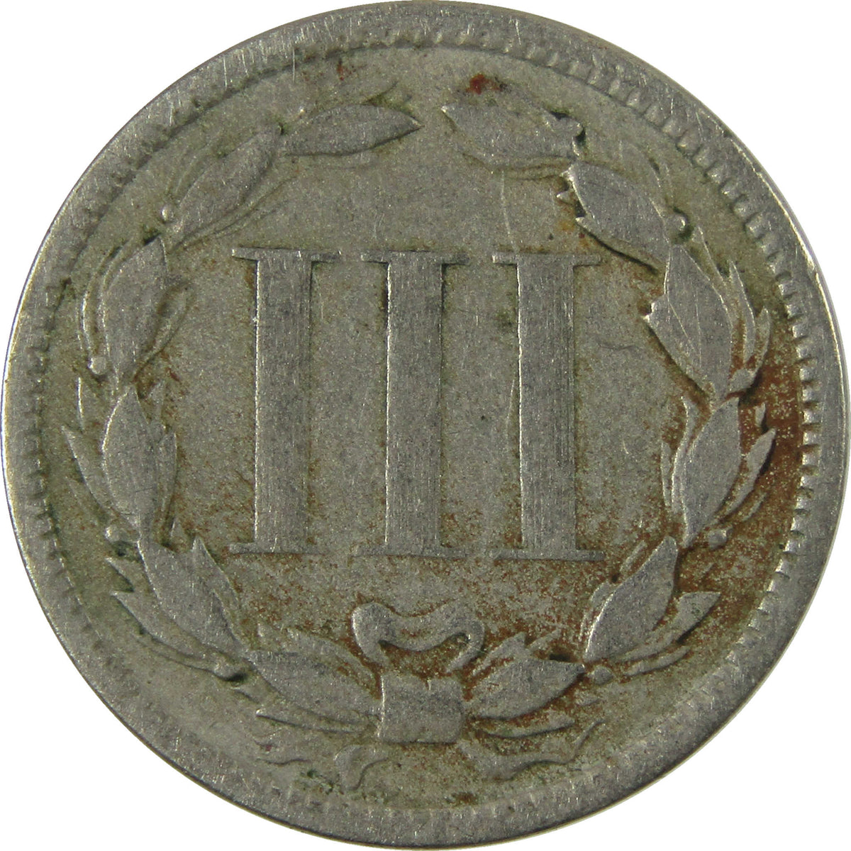 1874 Nickel Three Cent Piece VG Very Good 3c Coin SKU:I28503