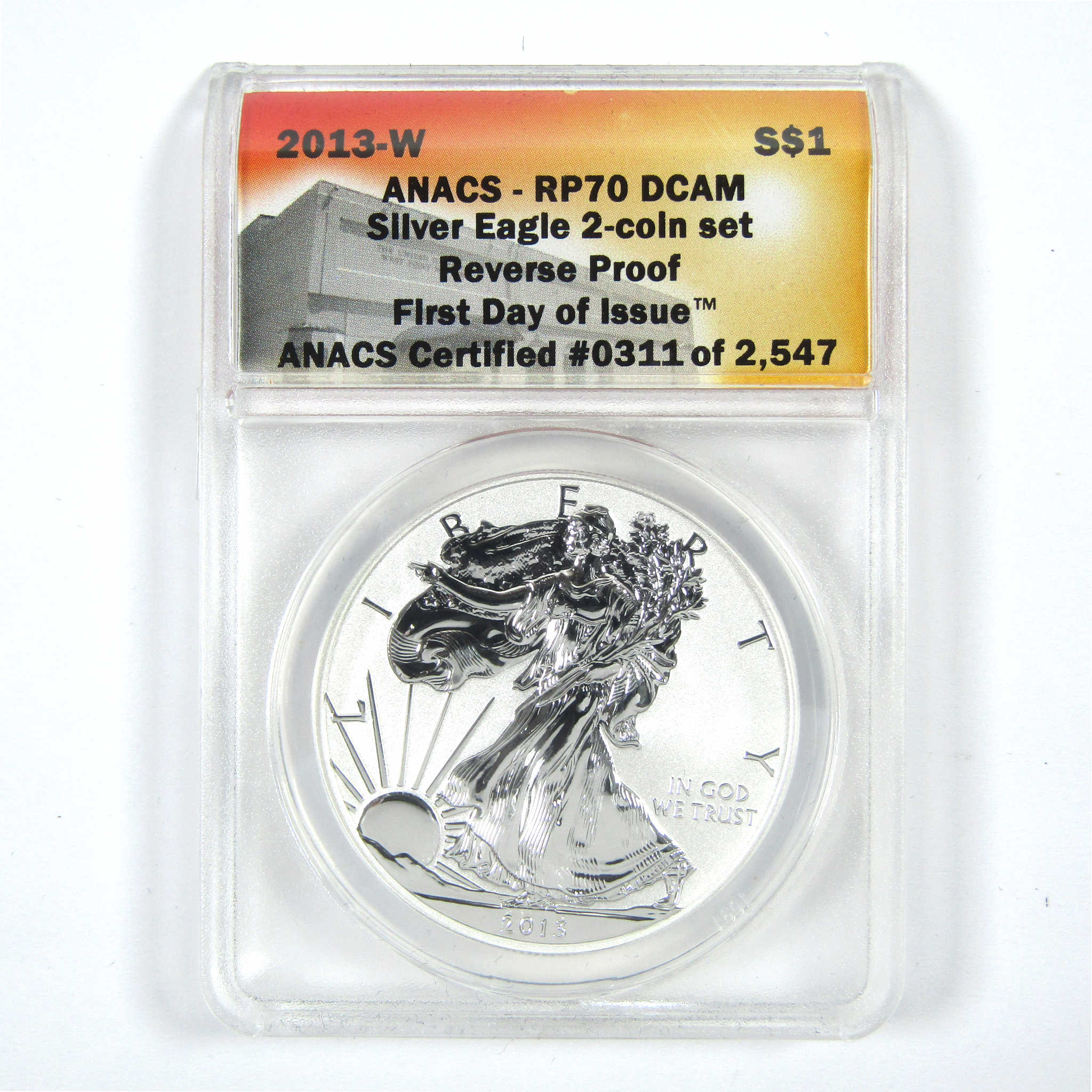 2013 American Eagle West Point Set RP 70 DCAM EU 70 ANACS SKU:CPC8064