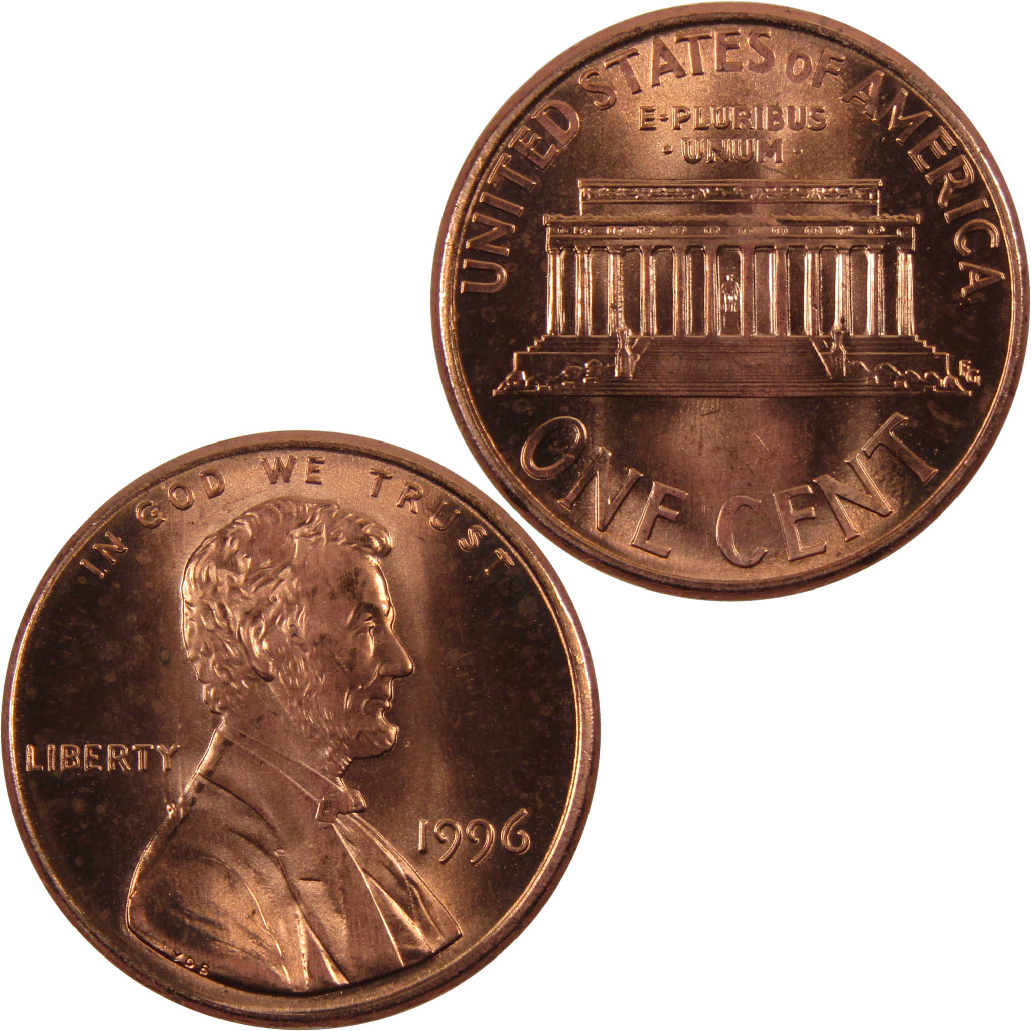 1996 Lincoln Memorial Cent BU Uncirculated Penny 1c Coin