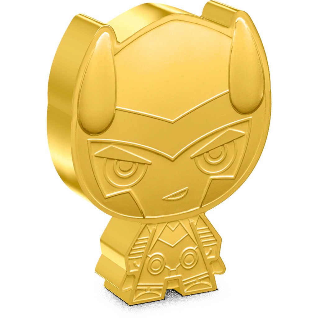 Marvel Loki Chibi 1 oz .999 Silver Gilded $2 Proof 2023 COA SKU:OPC159