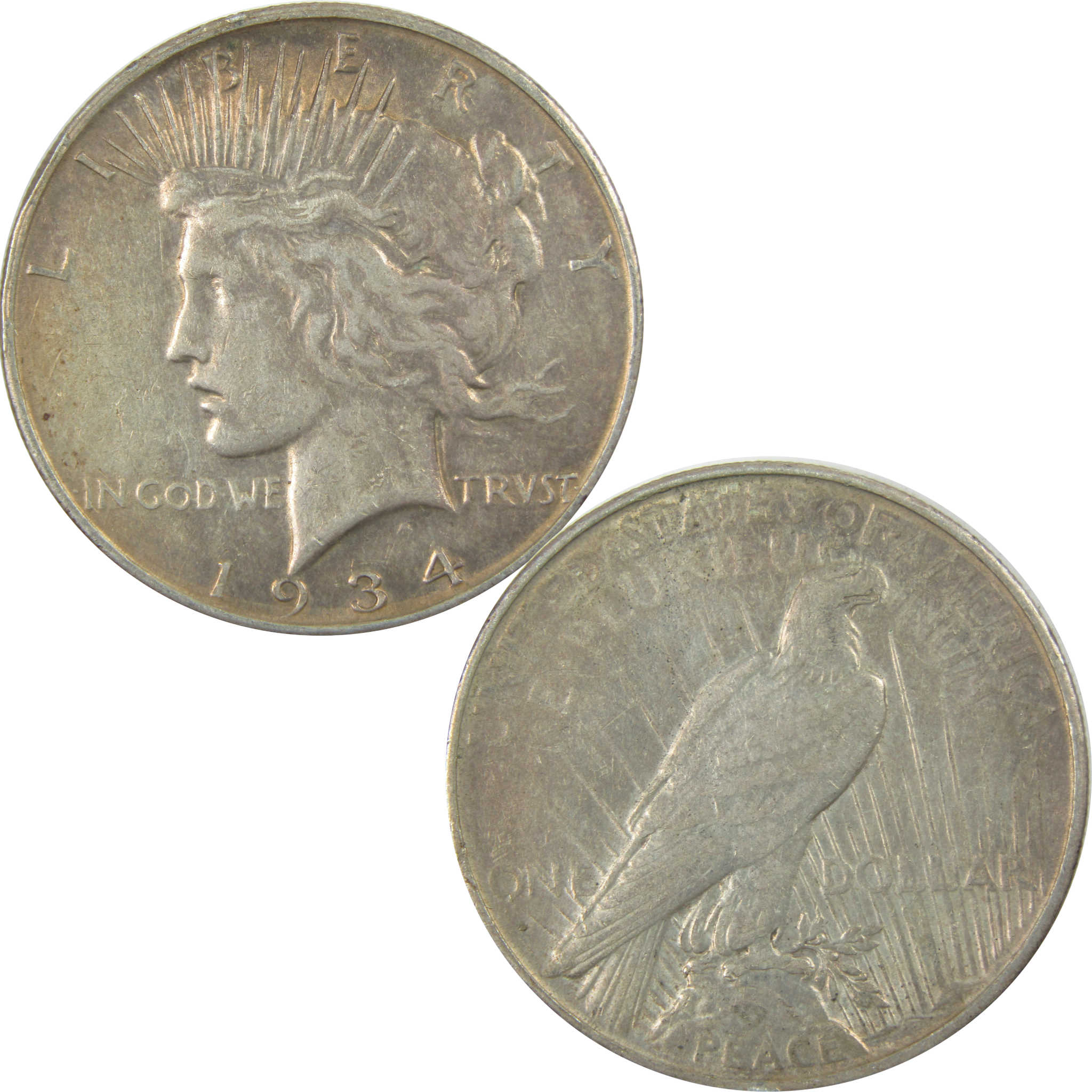 1934 D Peace Dollar XF EF Extremely Fine Silver $1 Coin SKU:I15466