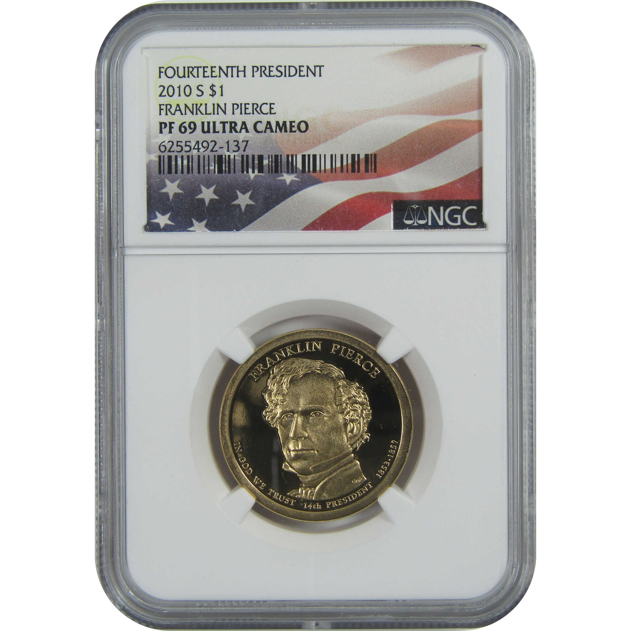 2010 S Franklin Pierce Presidential Dollar PF 69 UCAM NGC SKU:CPC9255