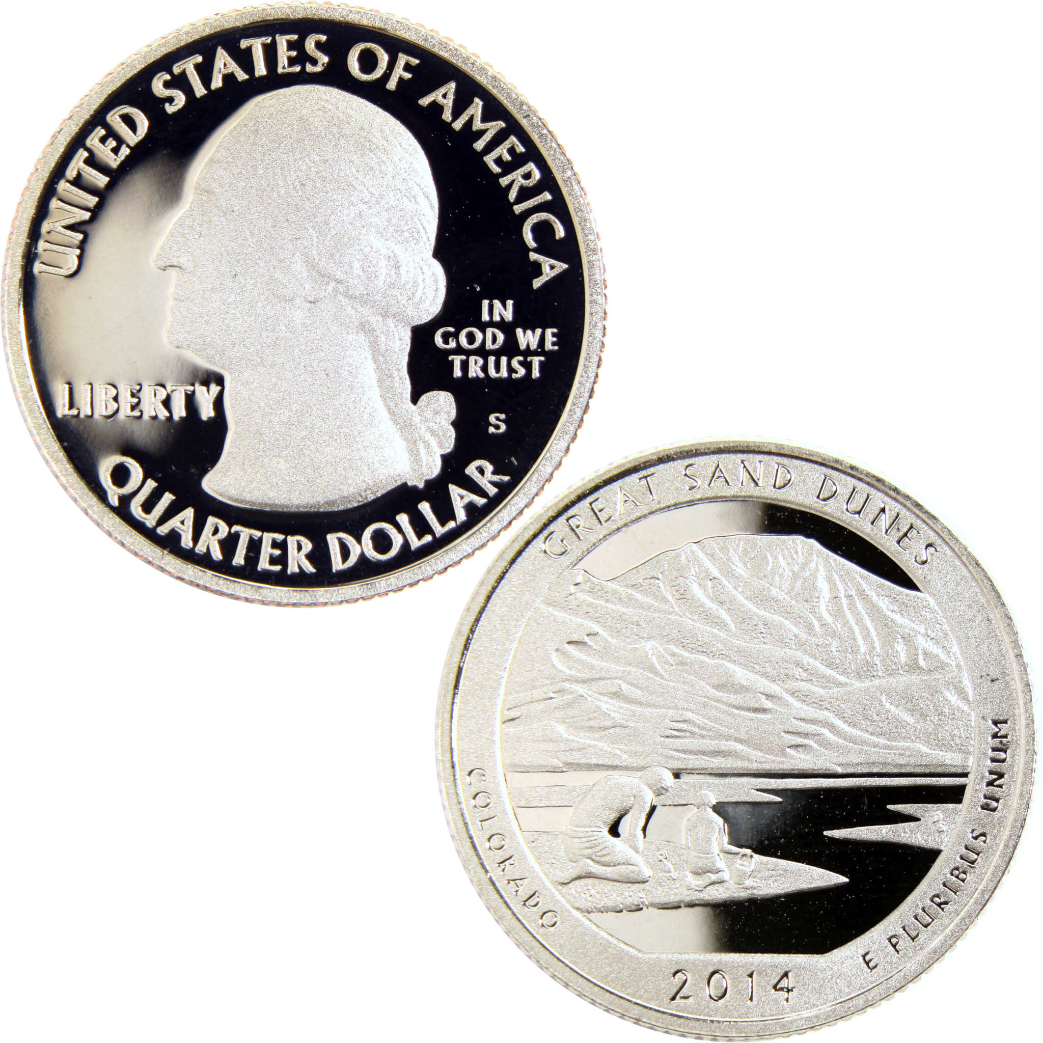 2014 S Great Sand Dunes National Park Quarter Clad 25c Proof Coin