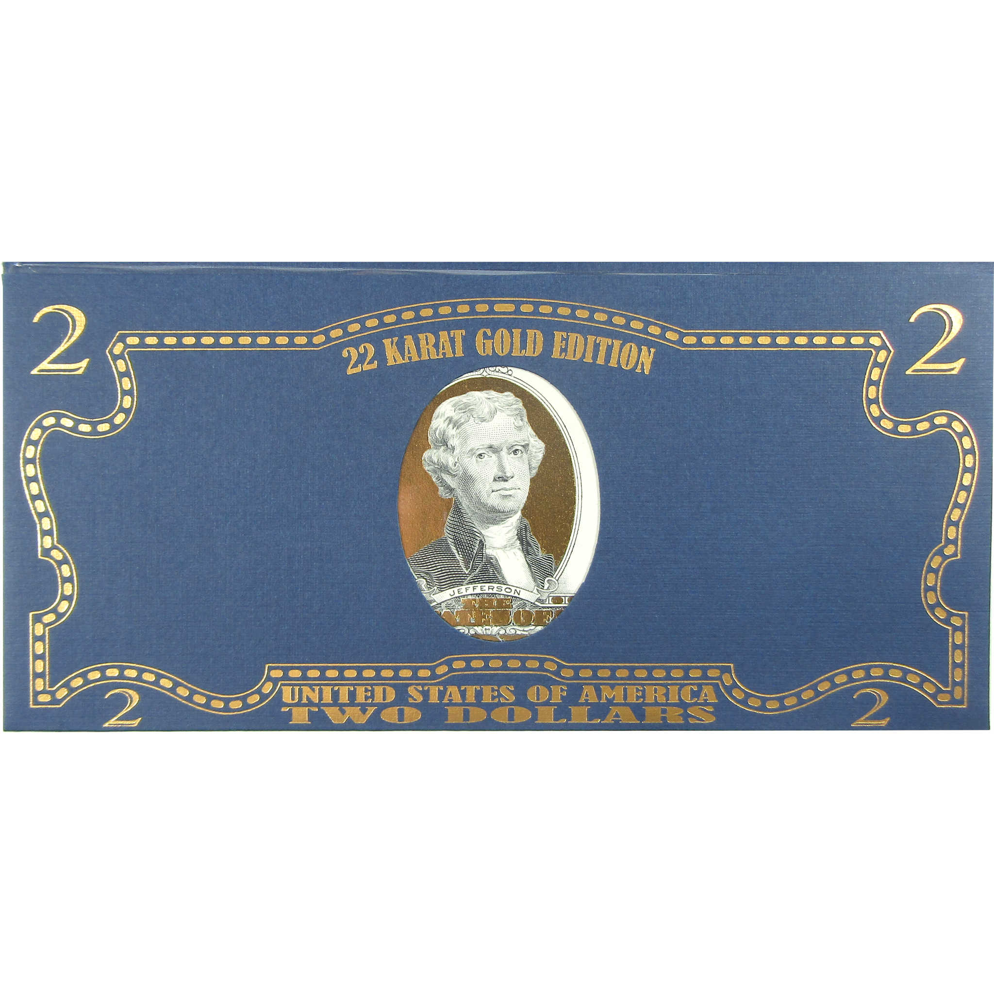 2009 $2 Federal Reserve Note 22 Karat Gold Foil Edition SKU:CPC9400