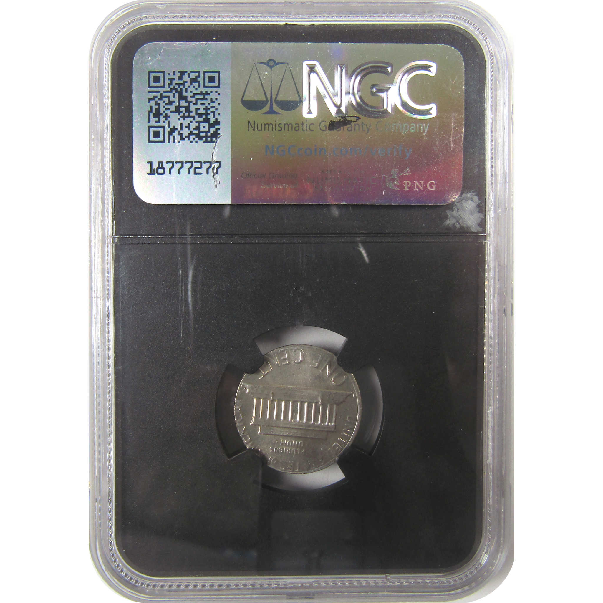 1982 Sm Date Lincoln Cent MS 65 NGC Mint Error On 10C Blank SKU:I23449