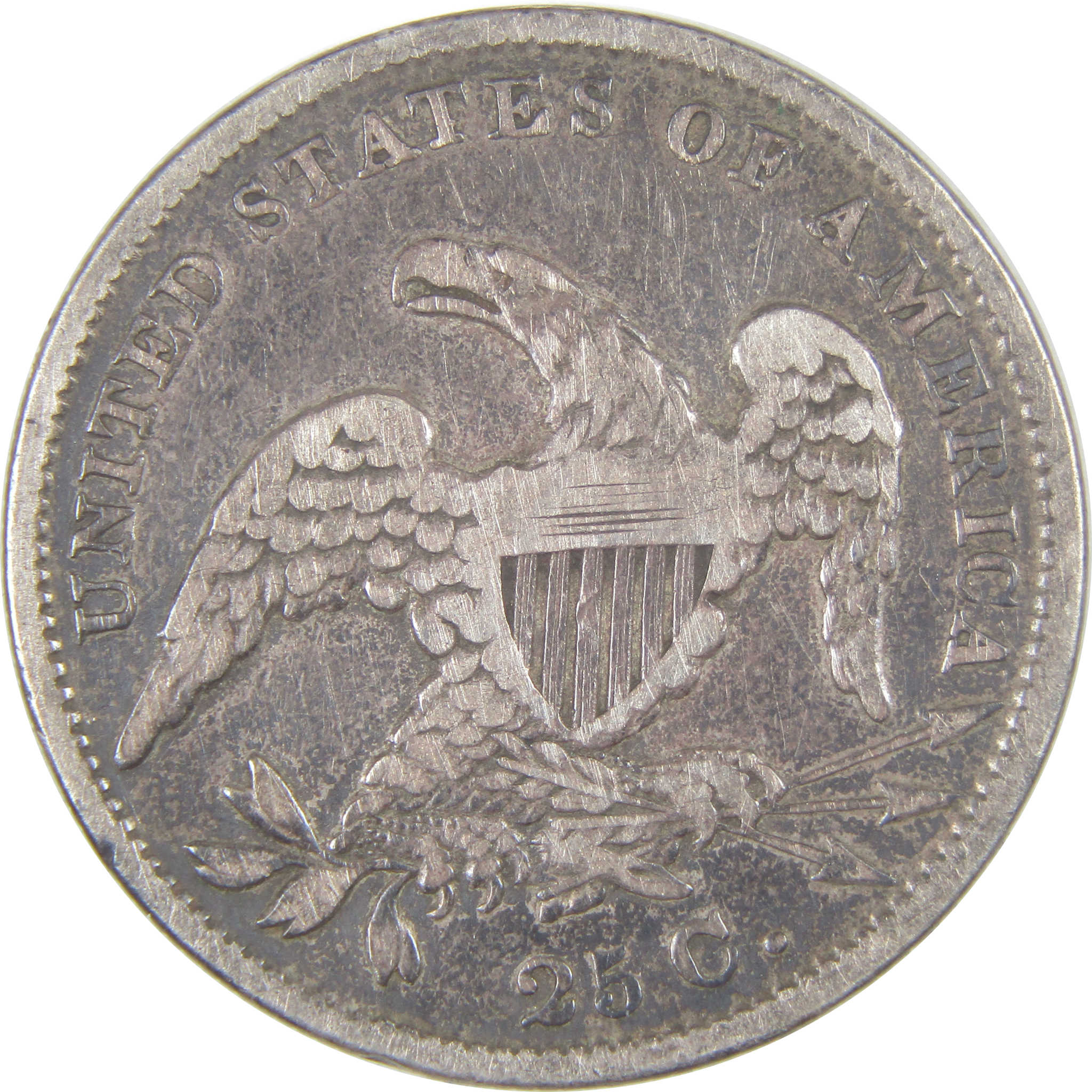 1831 Large Letters Capped Bust Quarter F Fine Silver 25c SKU:I16836