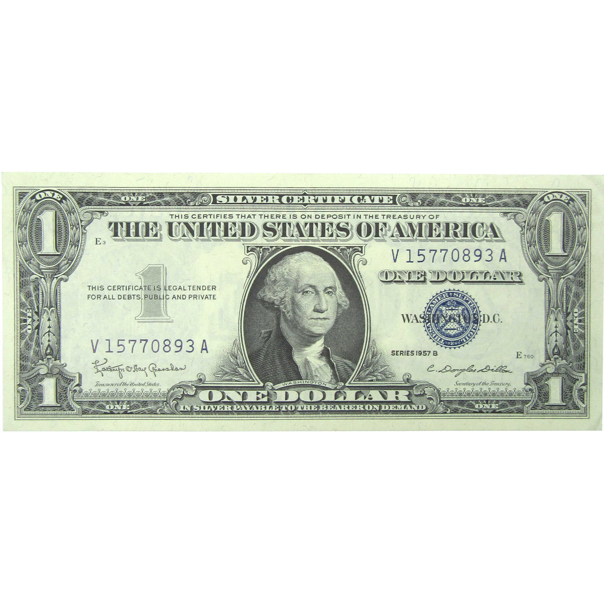 1957 B $1 Small Size Silver Certificate Note XF EF Extremely Fine