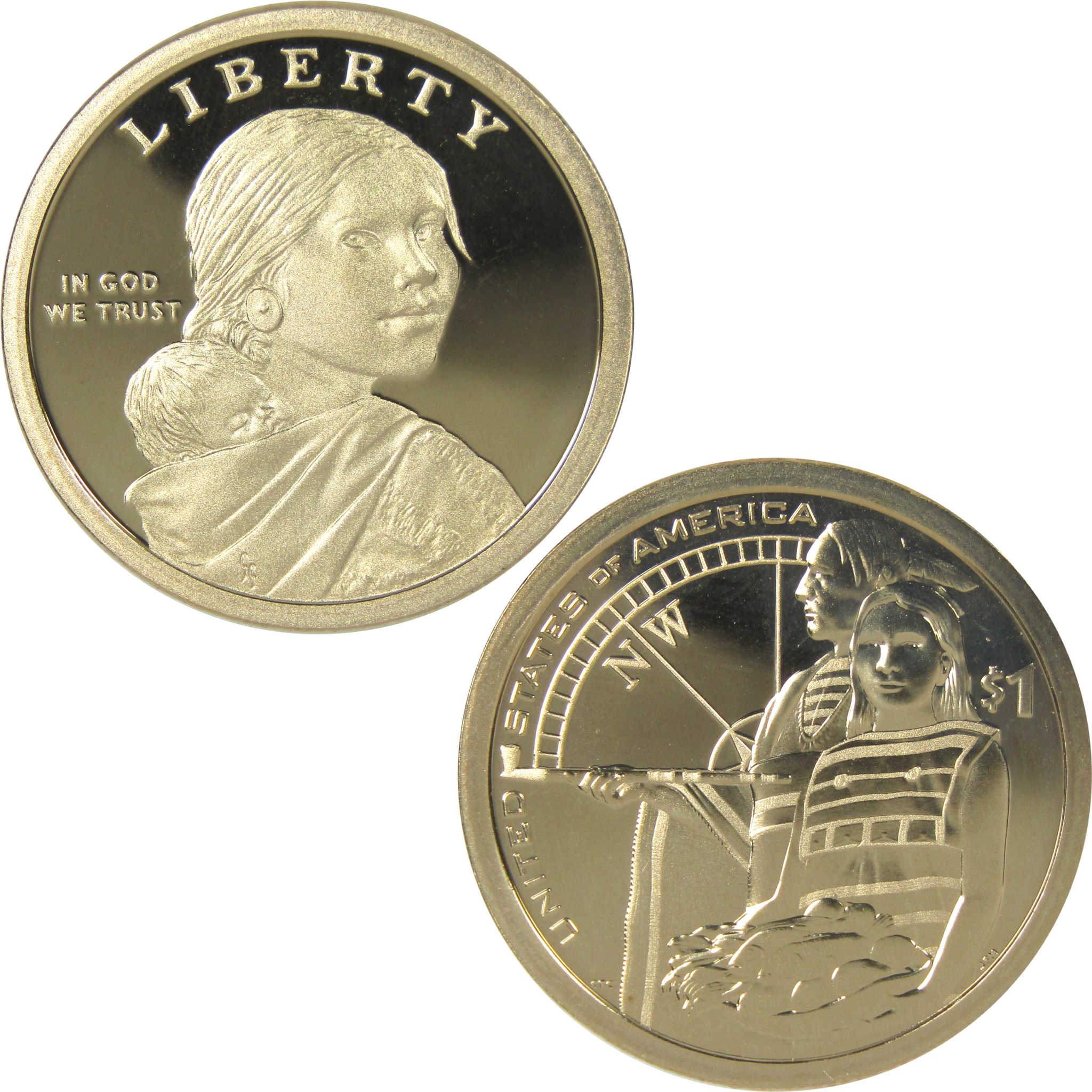 2014 S Native Hospitality Native American Dollar Choice Proof $1 Coin